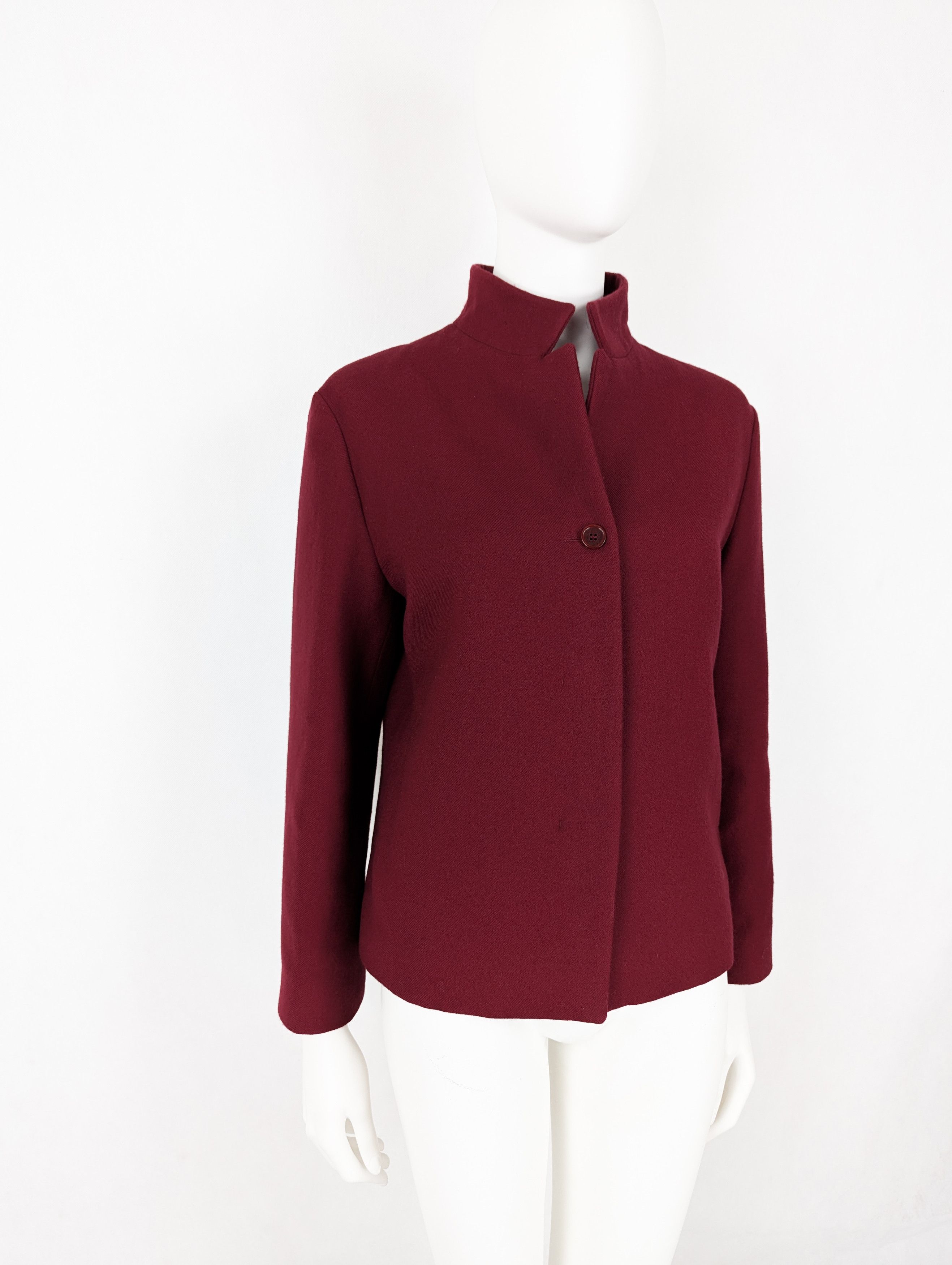 Jil Sander Jil Sander burgundy red wool coat Size M / US 6-8 / IT 42-44 - 4 Thumbnail