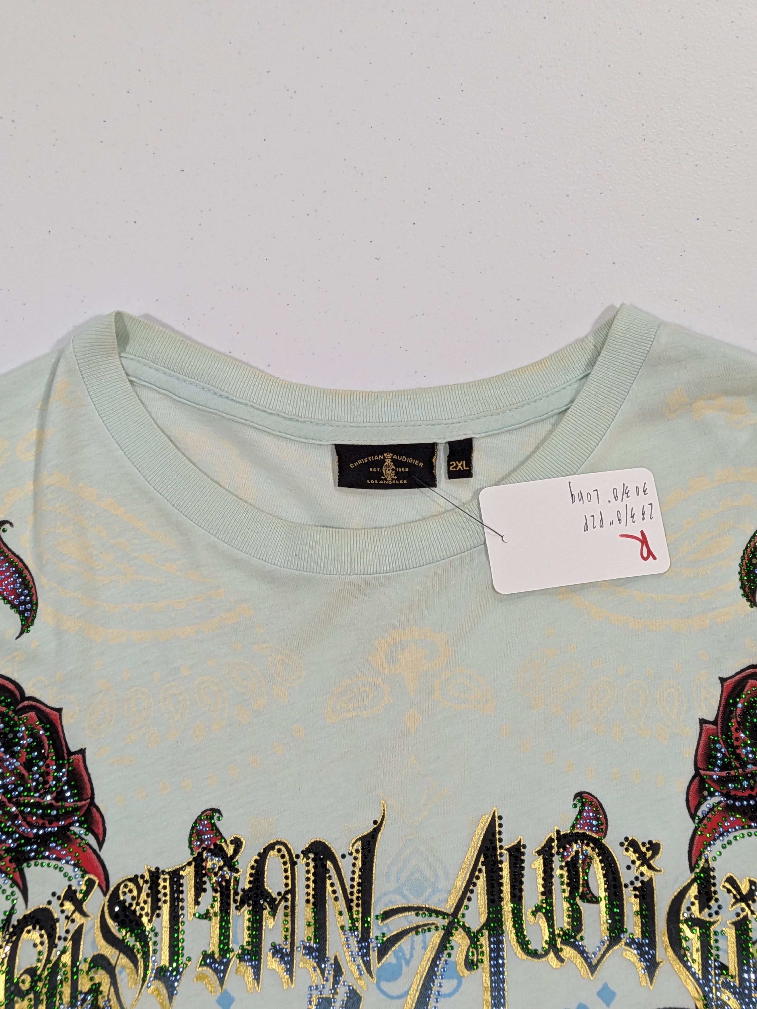 Christian Audigier Vtg Christian Audigier Bling Los Angeles Graphic Tee Size US XXL / EU 58 / 5 - 4 Thumbnail