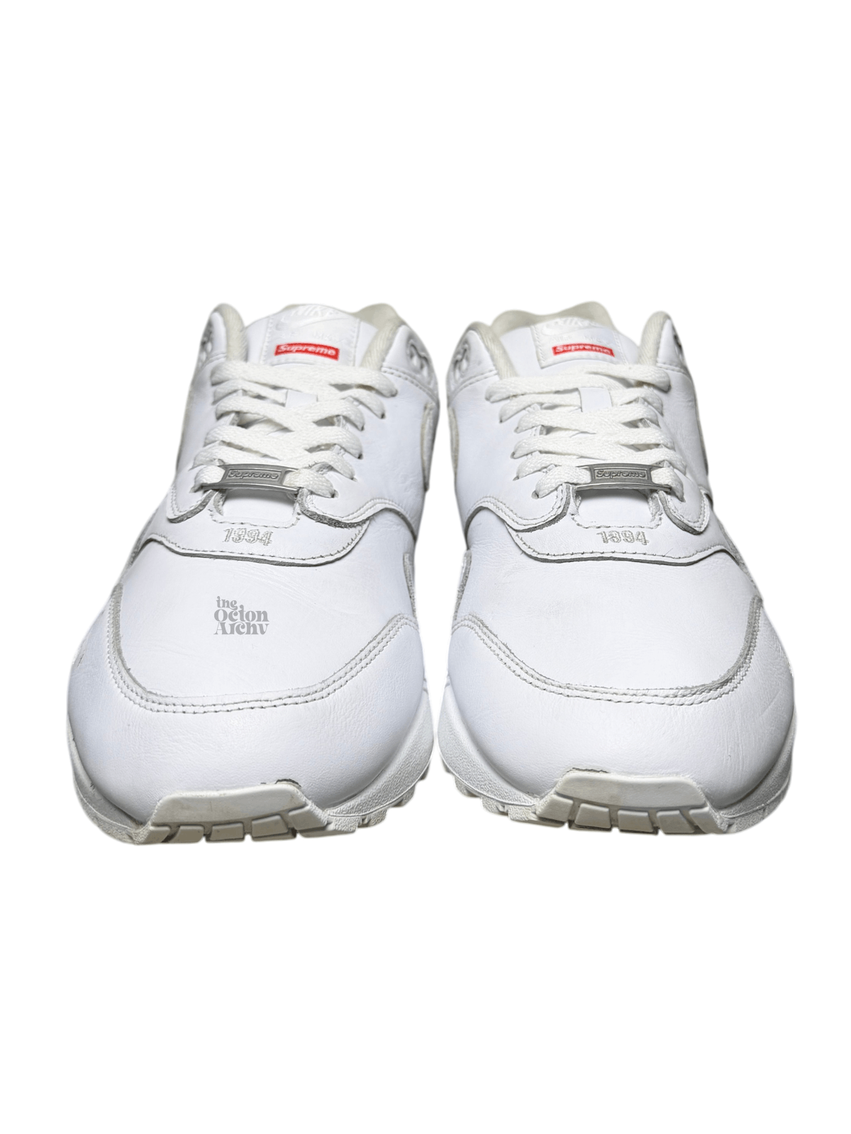 Nike × Supreme Supreme x 2025 Nike Air Max 1 87 SP HF8813-100 Triple White Size US 11.5 / EU 44-45 - 3 Thumbnail