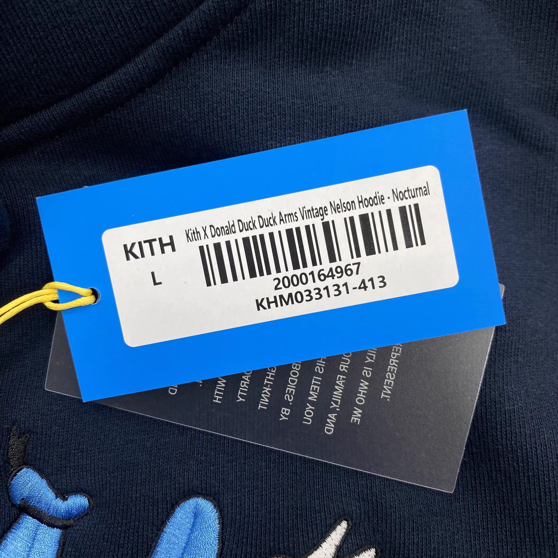 Kith KITH x Disney Donald Duck Vintage Nelson Hoodie Navy Size US L / EU 52-54 / 3 - 7 Thumbnail