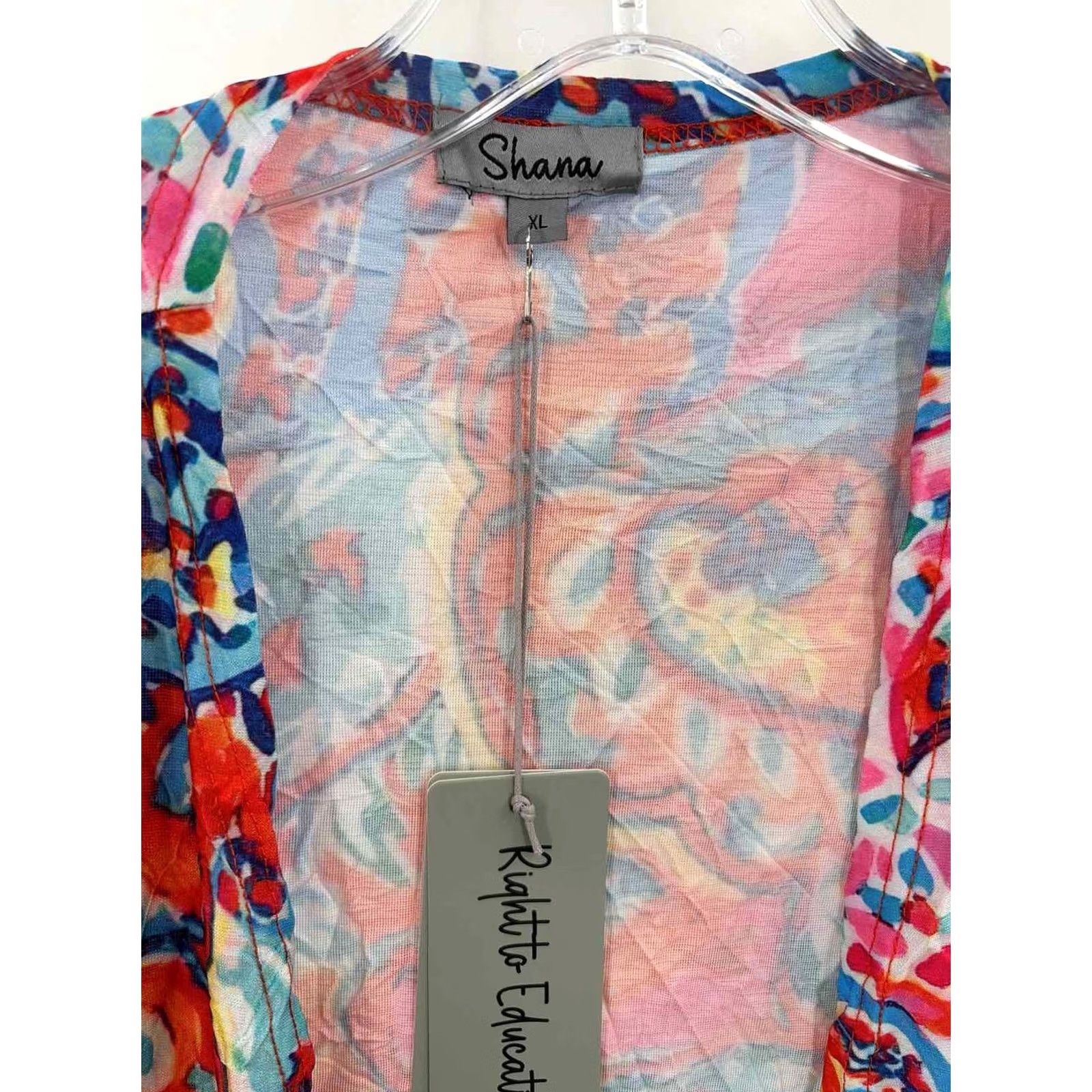 Pinko Shana Pink Printed Open Jacket Size XL Size XL / US 12-14 / IT 48-50 - 3 Thumbnail