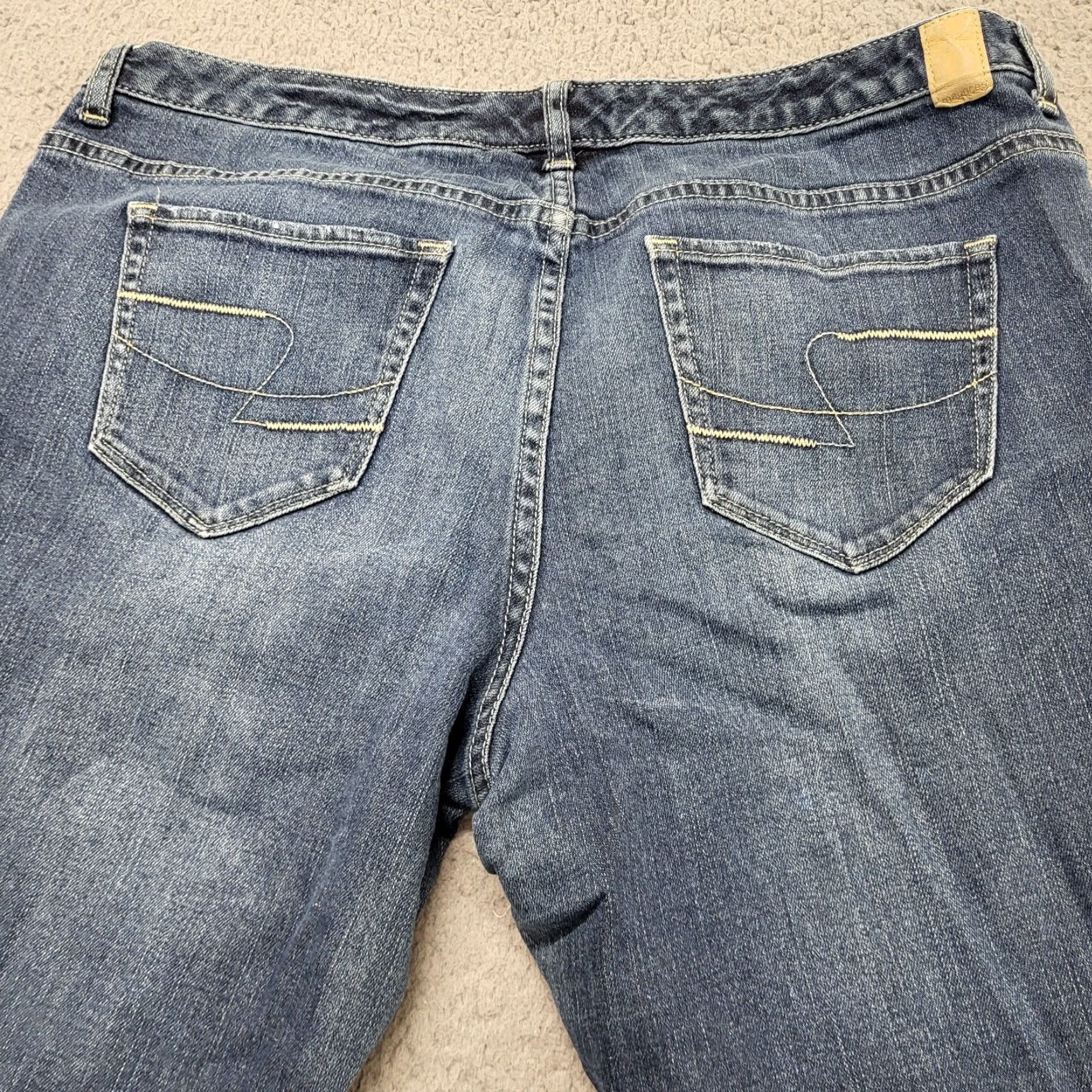 Vintage Maurices Alayna Skinny Jeans Womens 13/14 Regular Blue Denim 36x31 Belt Loops 5-Pocket Design Logo Zipper Button Size 34" / US 12 / IT 48 - 4 Thumbnail