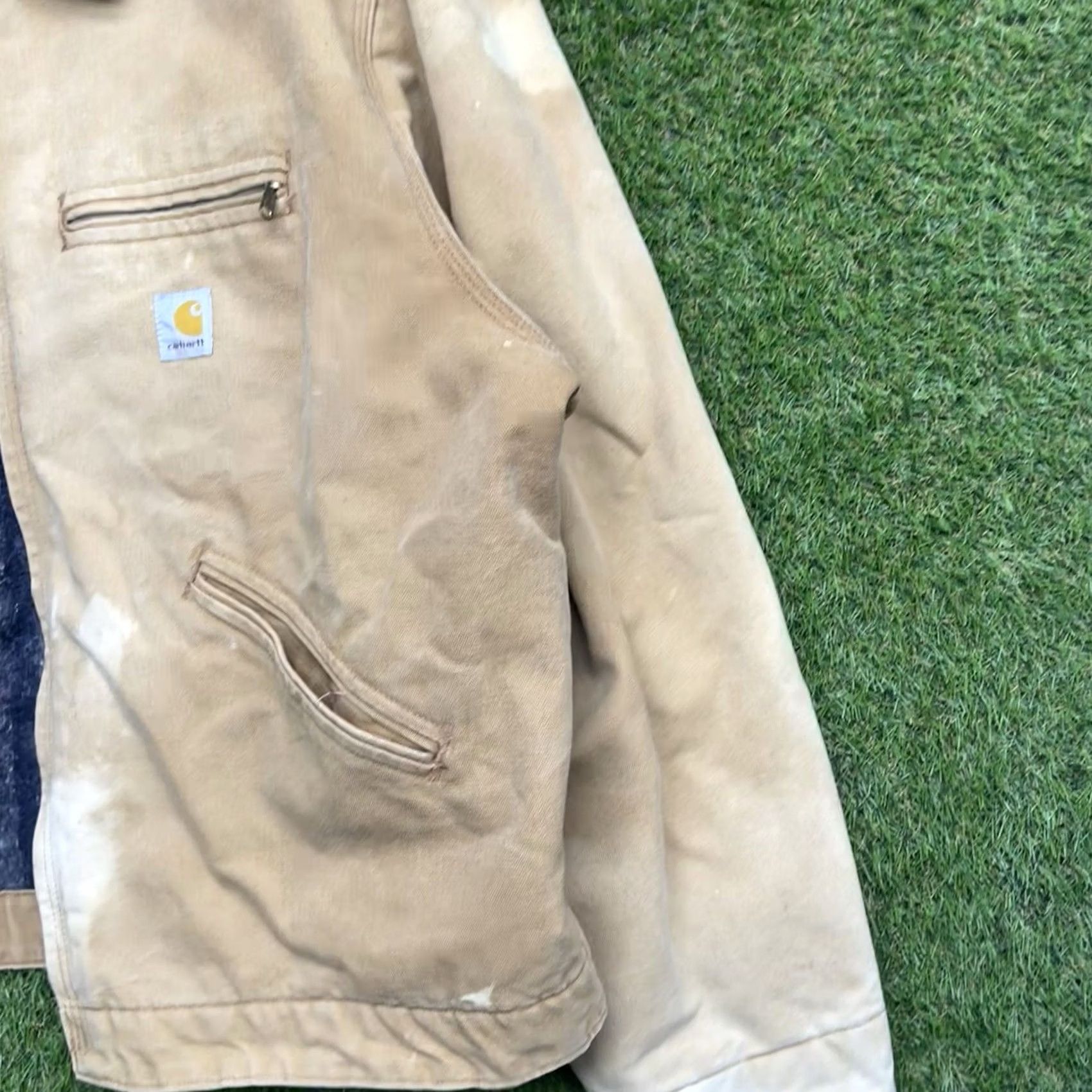 Carhartt VINTAGE Carhartt Detroit Jacket Mens 52 Brown USA J01 BRN Workwear Bomber Lined Jacket Regular Big & Tall Chest 58 USA Theme Carhartt J01 BRN Size US L / EU 52-54 / 3 - 3 Thumbnail