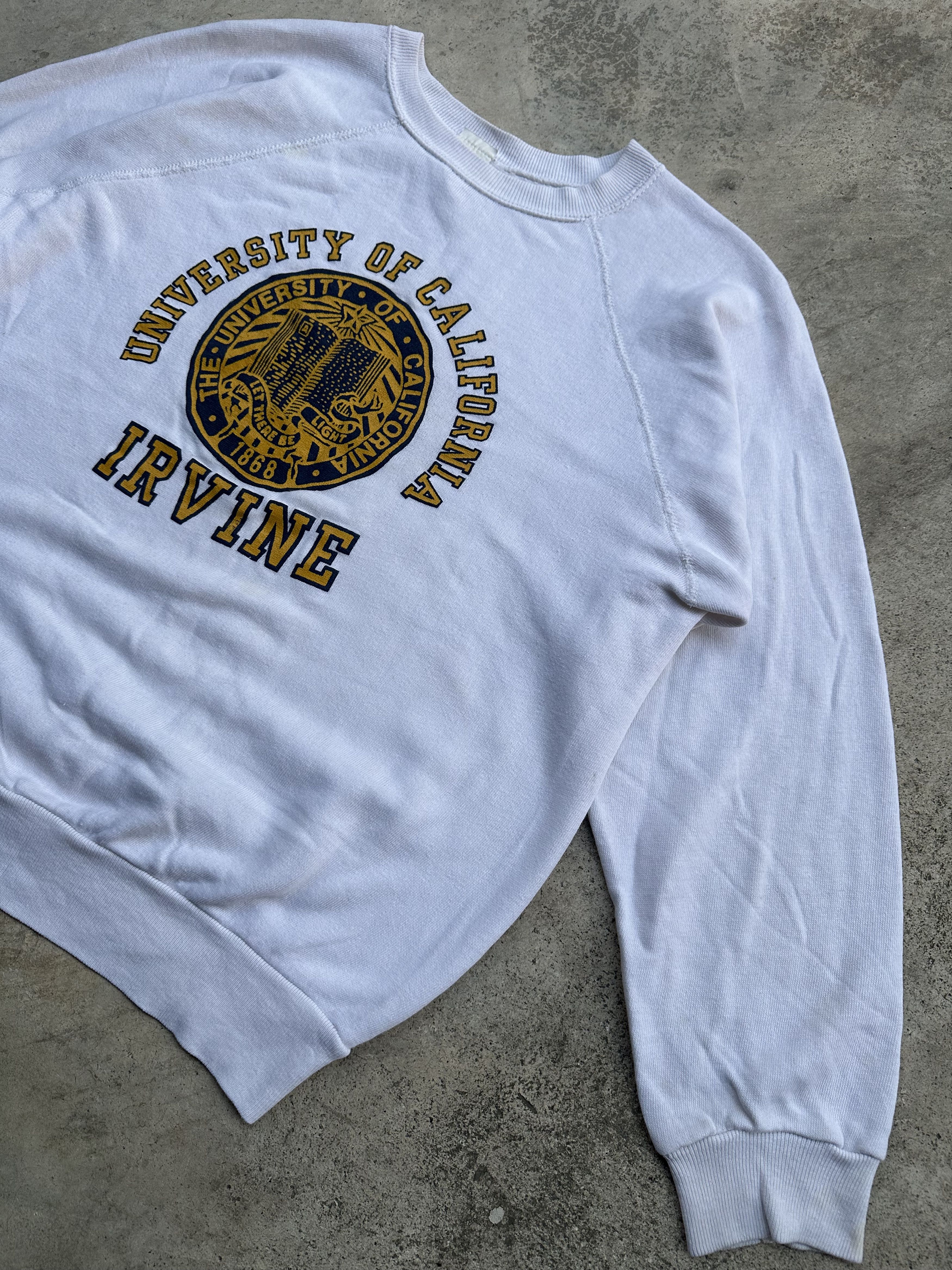 Velva Sheen Vintage 70s University Of California Irvine Sweatshirt Size US L / EU 52-54 / 3 - 5 Thumbnail