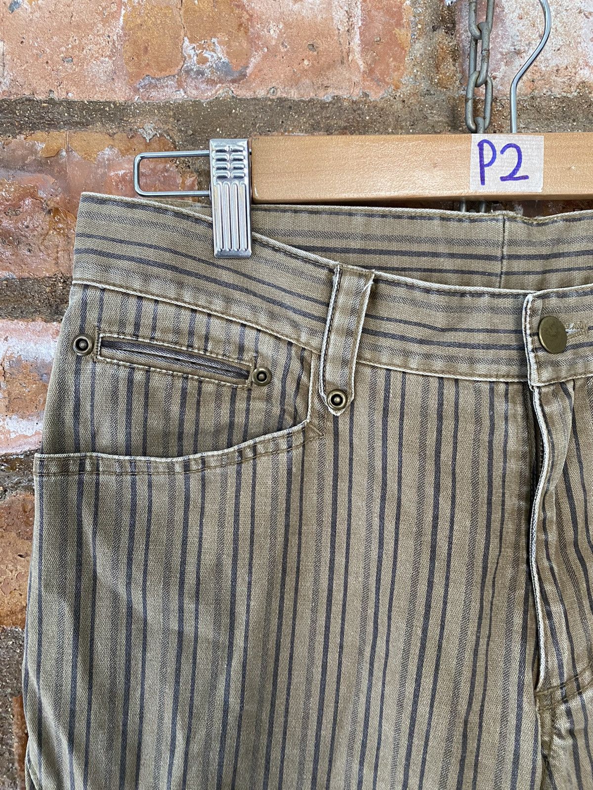 Japanese Brand × Obelisk × Shellac 🔥2000s A.S.M Japan Flare stripe LGB GOA Size US 29 - 6 Thumbnail