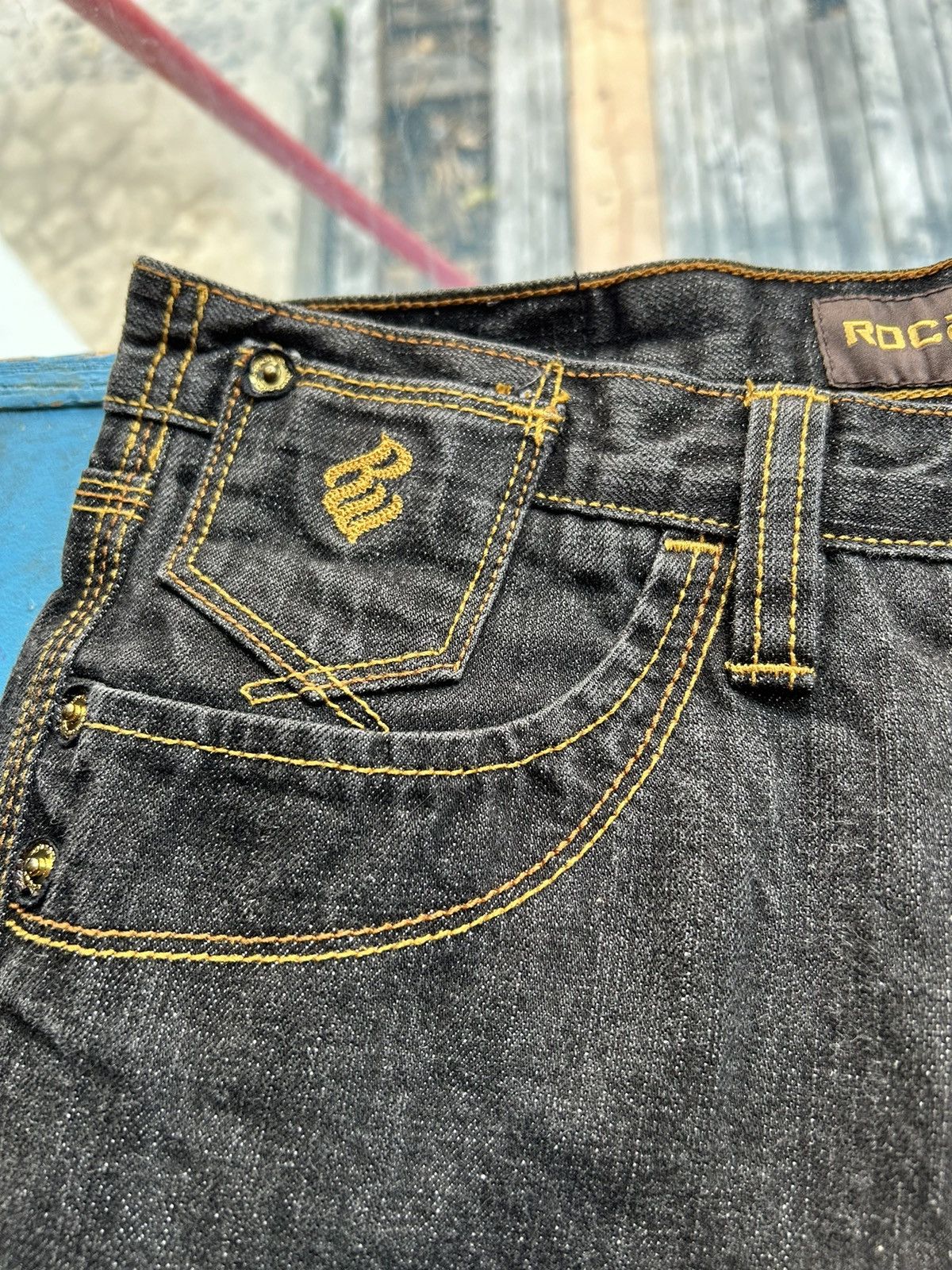 JNCO Crazy Y2K Baggy RocaWear Wide Leg Stones Denim Size US 32 / EU 48 - 8 Thumbnail