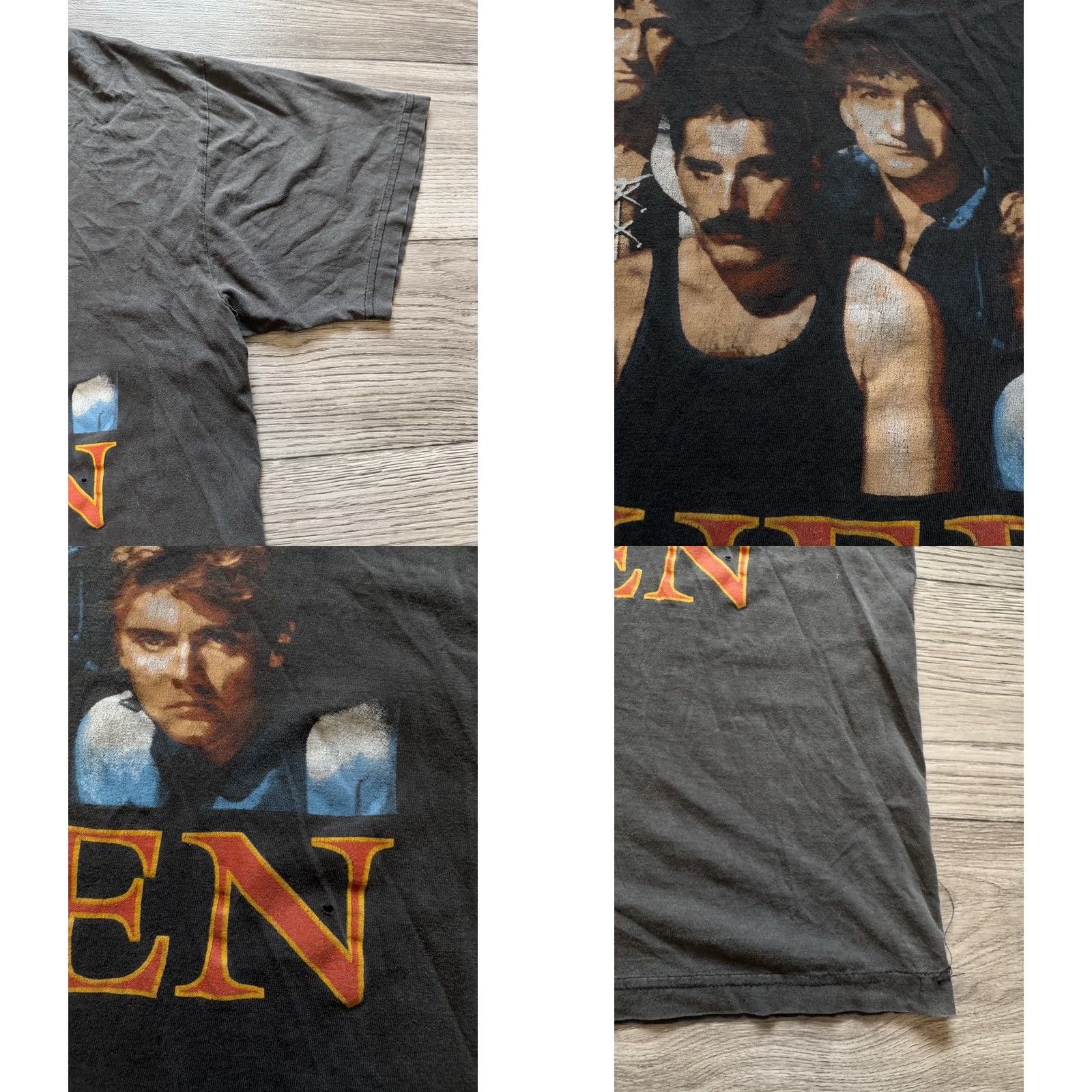 Vintage VINTAGE Queen Band 1990s - 2000s T-Shirt 100% Cotton Freddie Mercury Rock Tee Size L Mens Gray Size US L / EU 52-54 / 3 - 8 Thumbnail