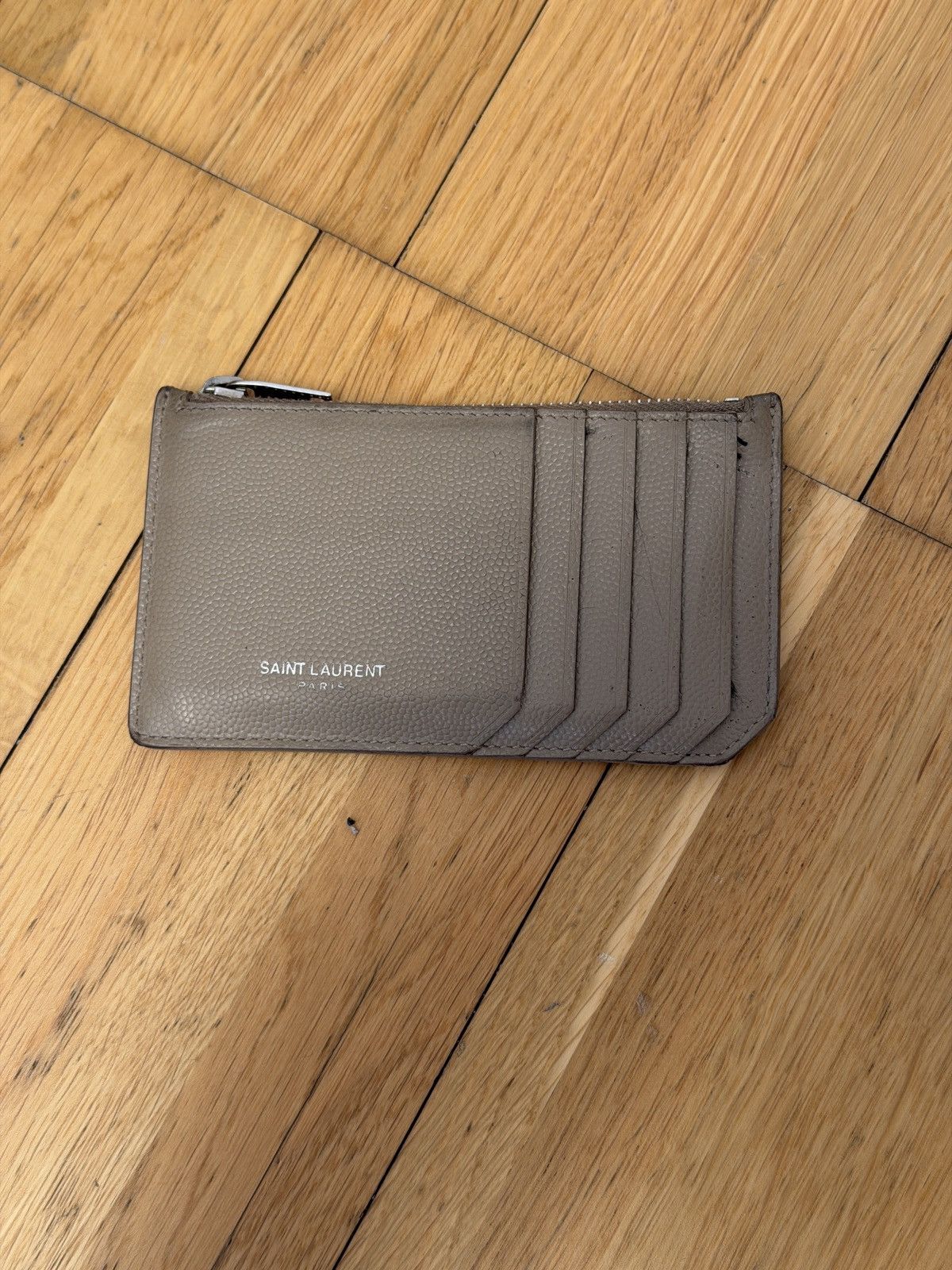 Saint Laurent Paris Saint Laurent Card Holder – Beige Size ONE SIZE - 5 Thumbnail