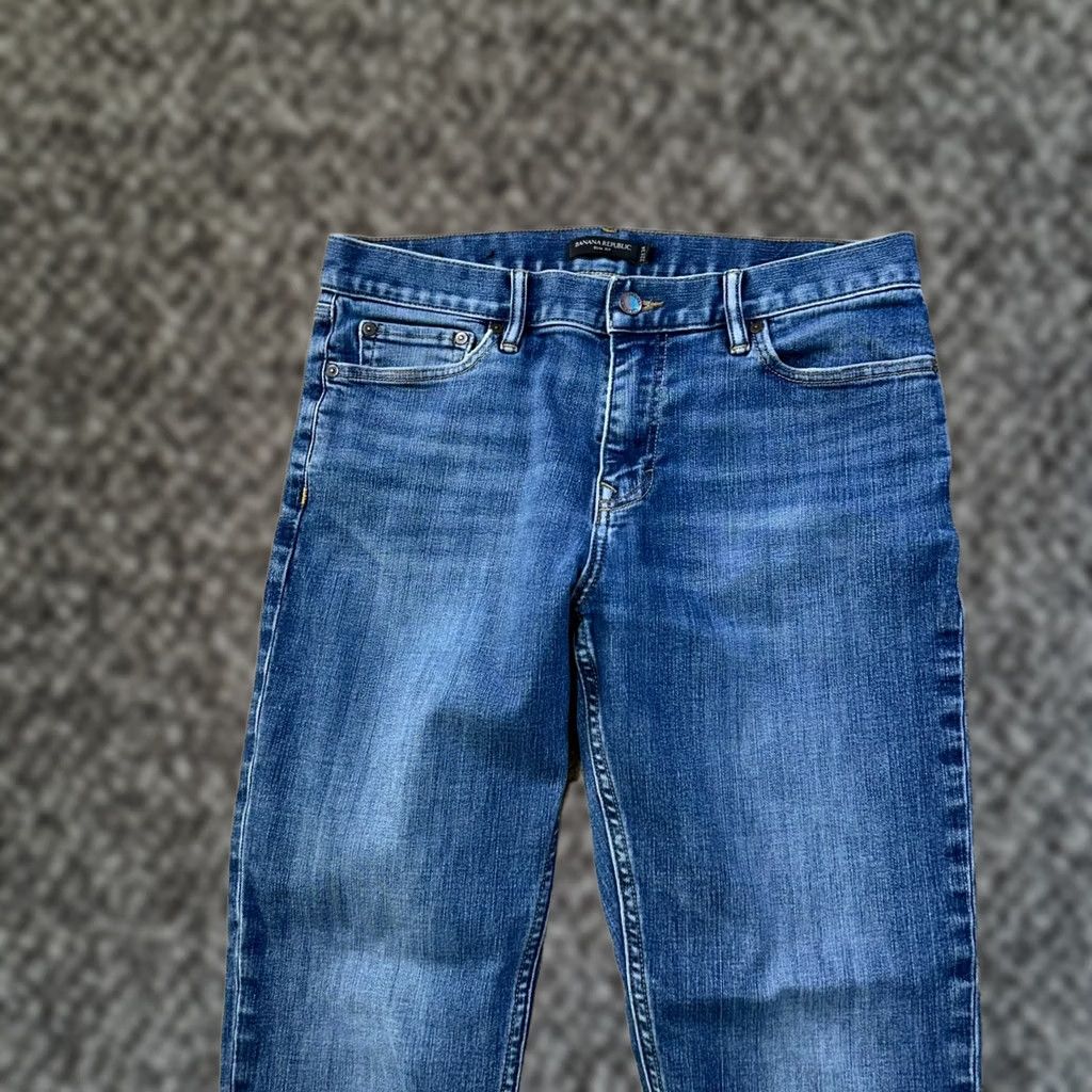 Banana Republic Banana Republic Slim Fit Jeans Men's 33x34 Blue Denim 5-Pocket Stretch Casual Jeans Mens Size US 33 - 1 Thumbnail