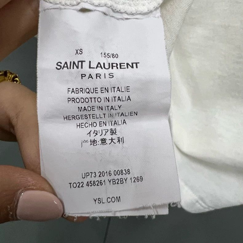 Saint Laurent Paris Saint Laurent ParisLOVE Star Print Short Sleeve 2504-Nexta Size US XS / EU 42 / 0 - 3 Thumbnail