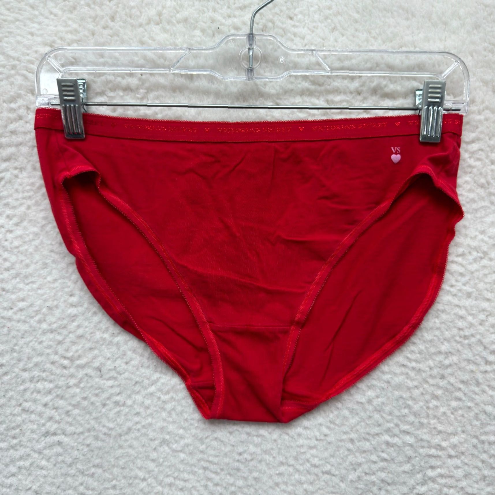 Victoria's Secret Victoria's Secret Panty L Womens Red Cotton Underwear Sexy L Red Cotton Size 36" / US 14 / IT 50 - 2 Thumbnail