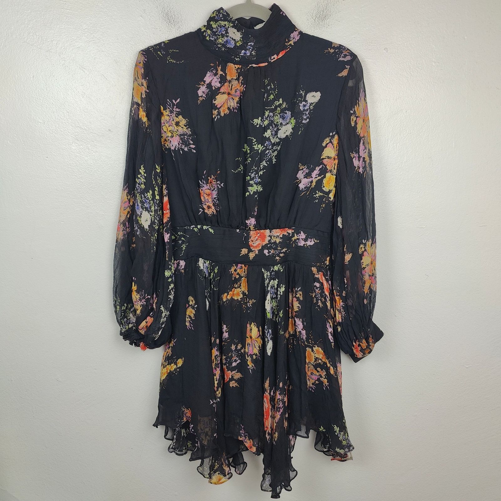 Anthropologie Anthropologie BHLDN Lior Long-Sleeve Chiffon Dress Size S / US 4 / IT 40 - 1 Thumbnail