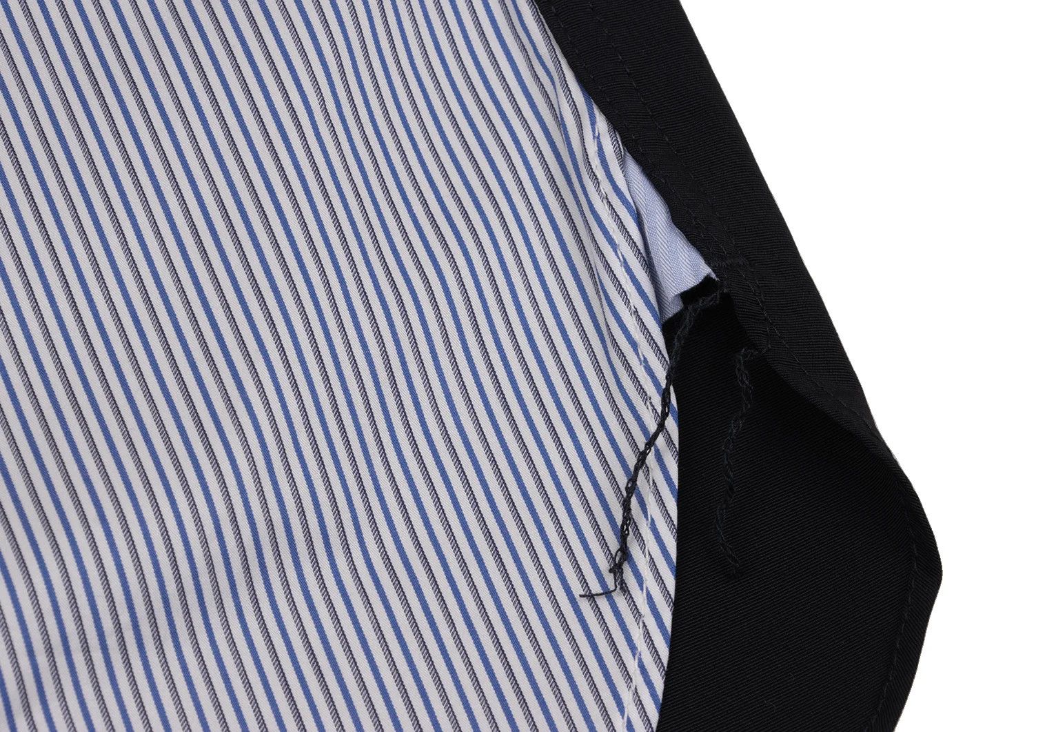Junya Watanabe Button-Down Striped Shirt in Navy Blue and Others, XS Size US XS / EU 42 / 0 - 7 Thumbnail
