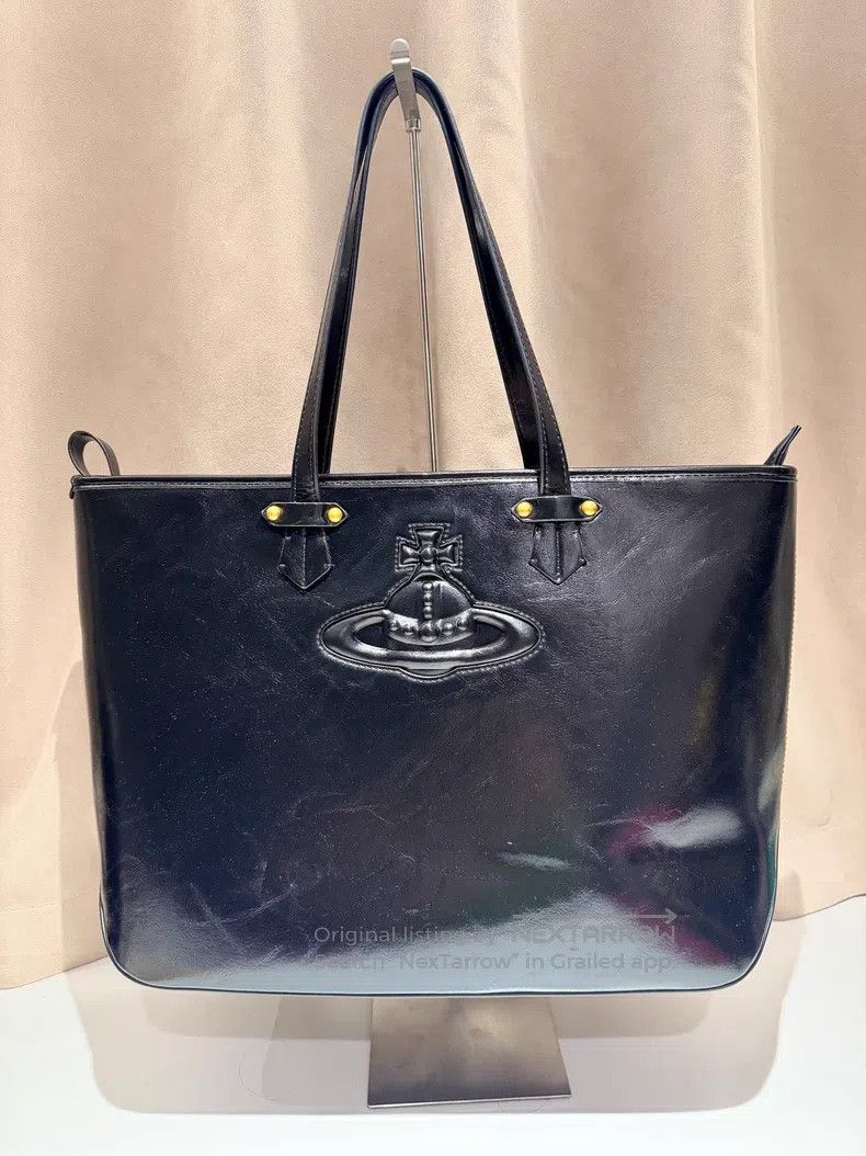 Vivienne Westwood Vivienne Westwood size os Black leather tote bag Size ONE SIZE - 1 Thumbnail