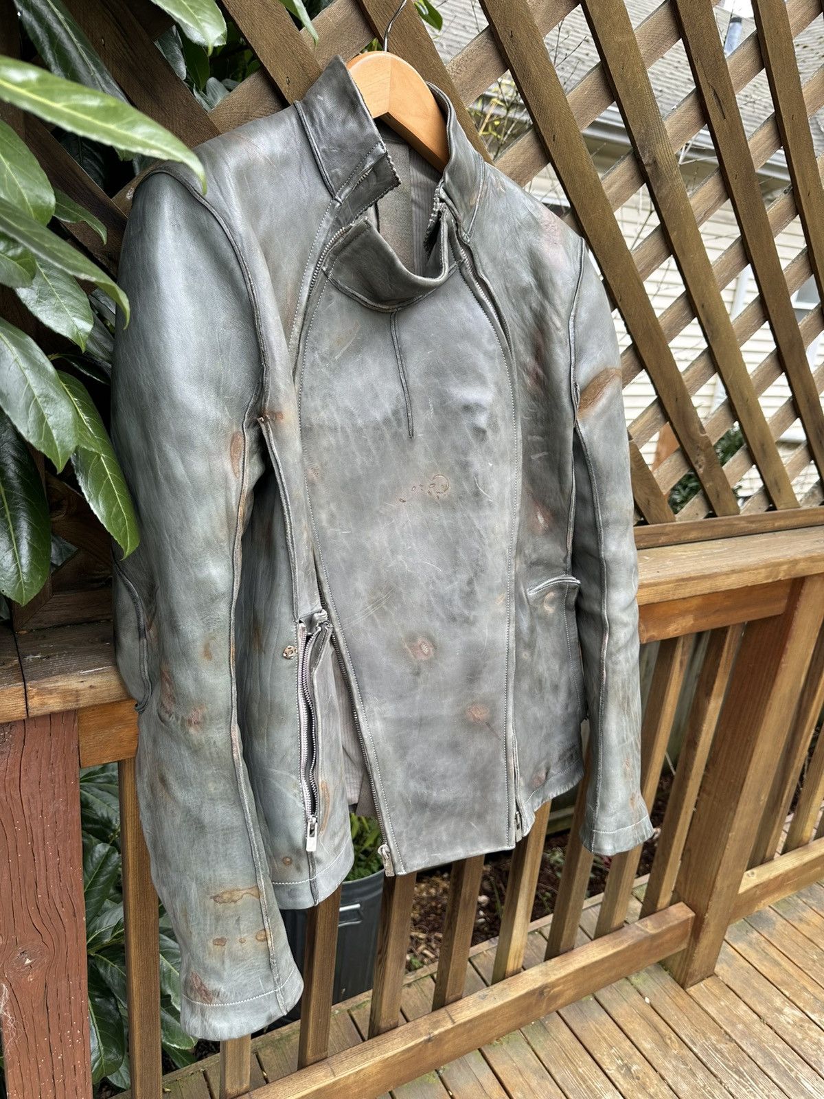 Carol Christian Poell LM/2700-IN/ST CORSS-PTC/19 2 ZIP FENCING LEATHERJACKET Size US L / EU 52-54 / 3 - 2 Thumbnail