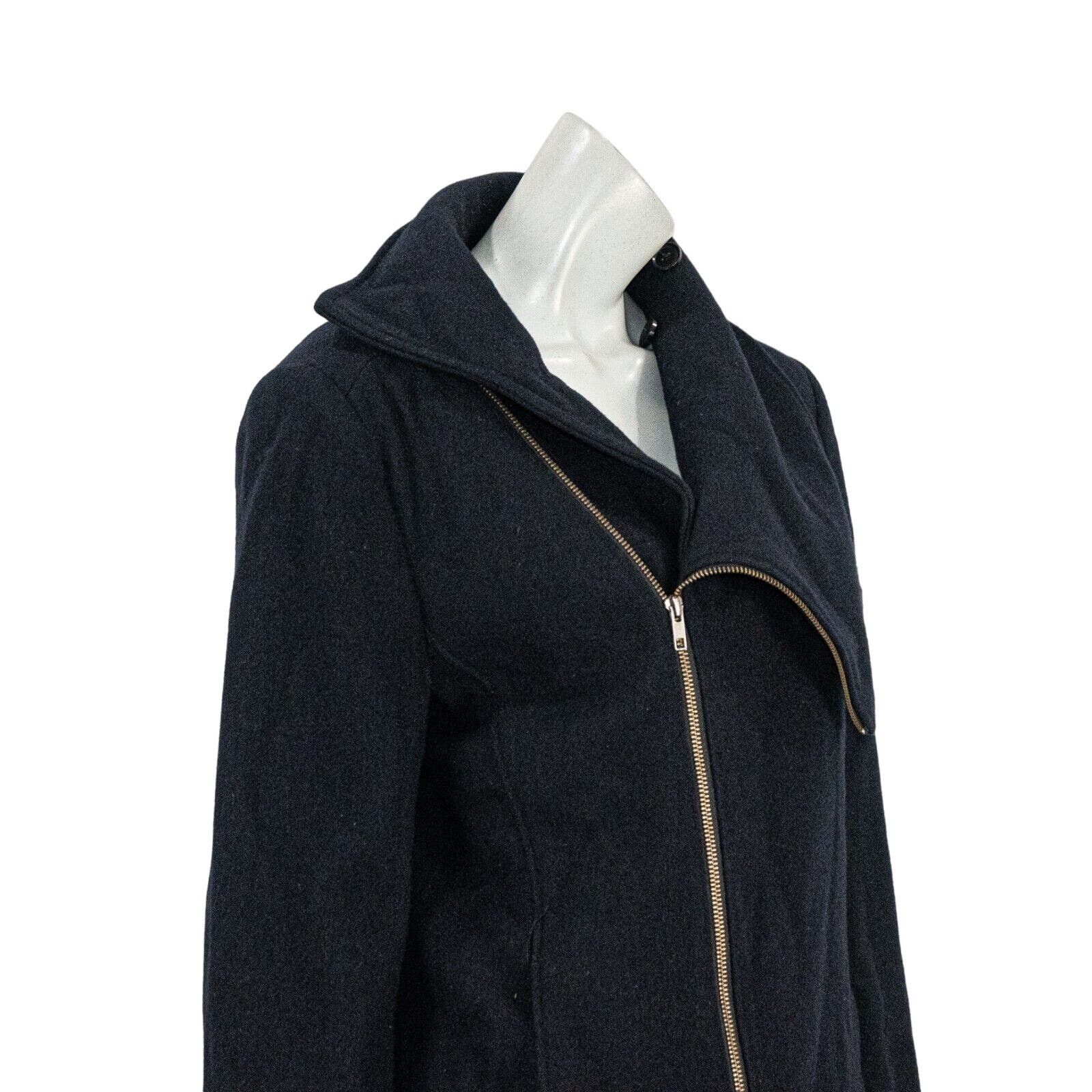 Reiss REISS Women's Wool PETRONE Pea Coat zip up in navy blue Size S / US 4 / IT 40 - 11 Thumbnail