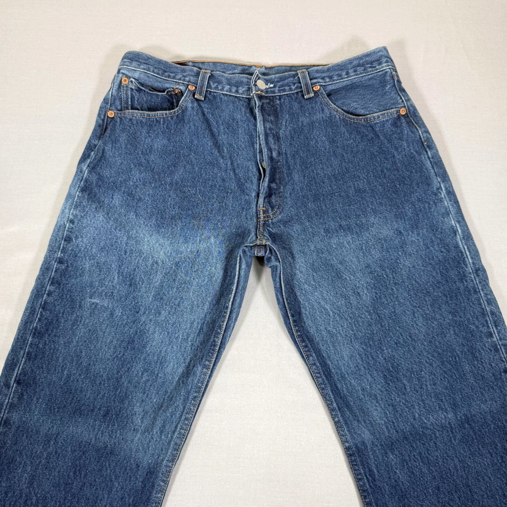 Levi's VINTAGE Levi's Jeans Mens 34x29 Blue 501 Straight Fit Denim Pants Western 90s USA Size US 34 / EU 50 - 2 Thumbnail
