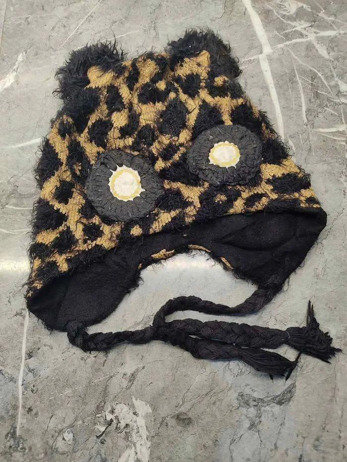 Japanese Brand × Rusty × Vintage Rusty Leopard Wool Style Beanie Size ONE SIZE - 7 Thumbnail