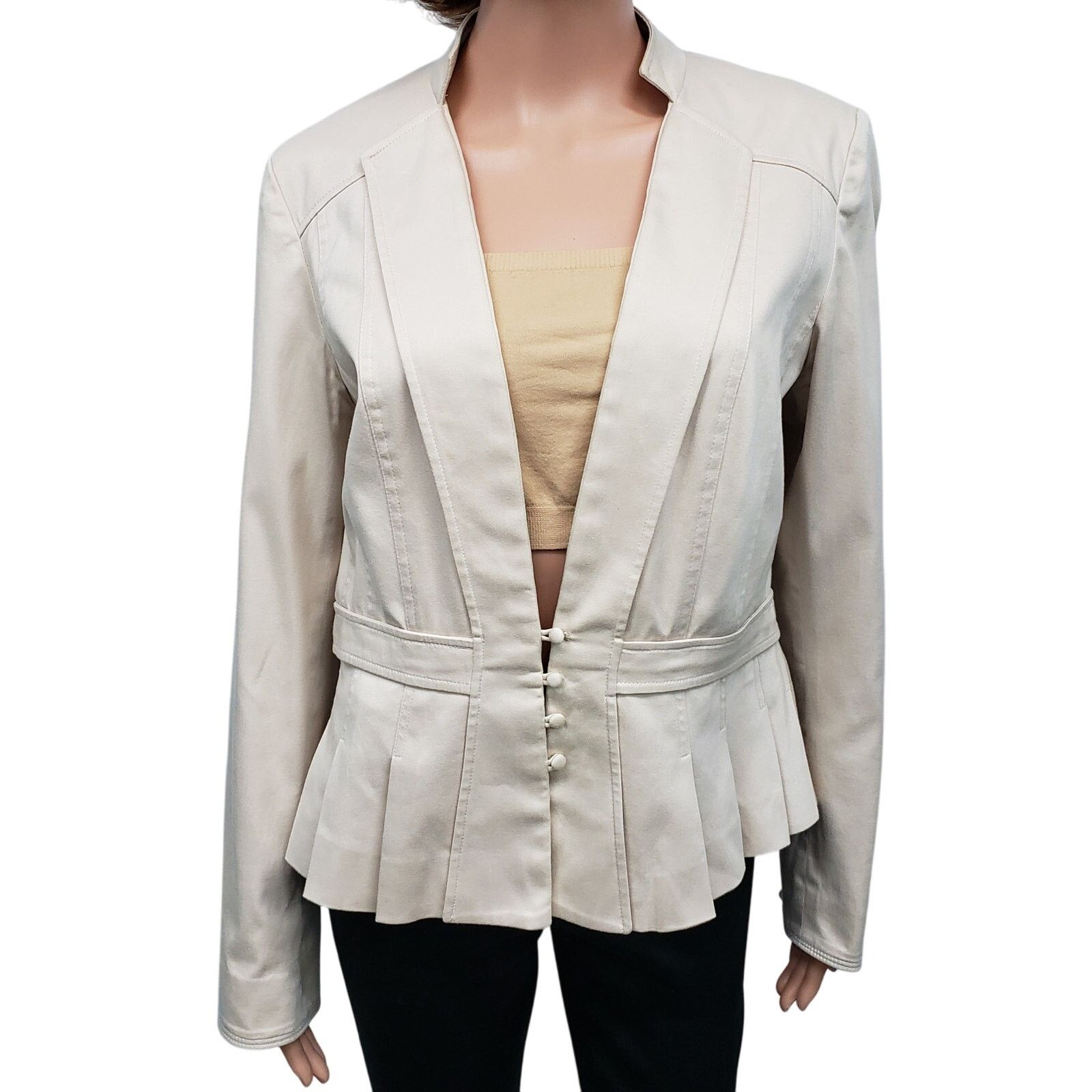 Reiss Reiss Blazer Jacket M/L Peplum Fitted Inverted Notch Collar Size M / US 6-8 / IT 42-44 - 4 Thumbnail