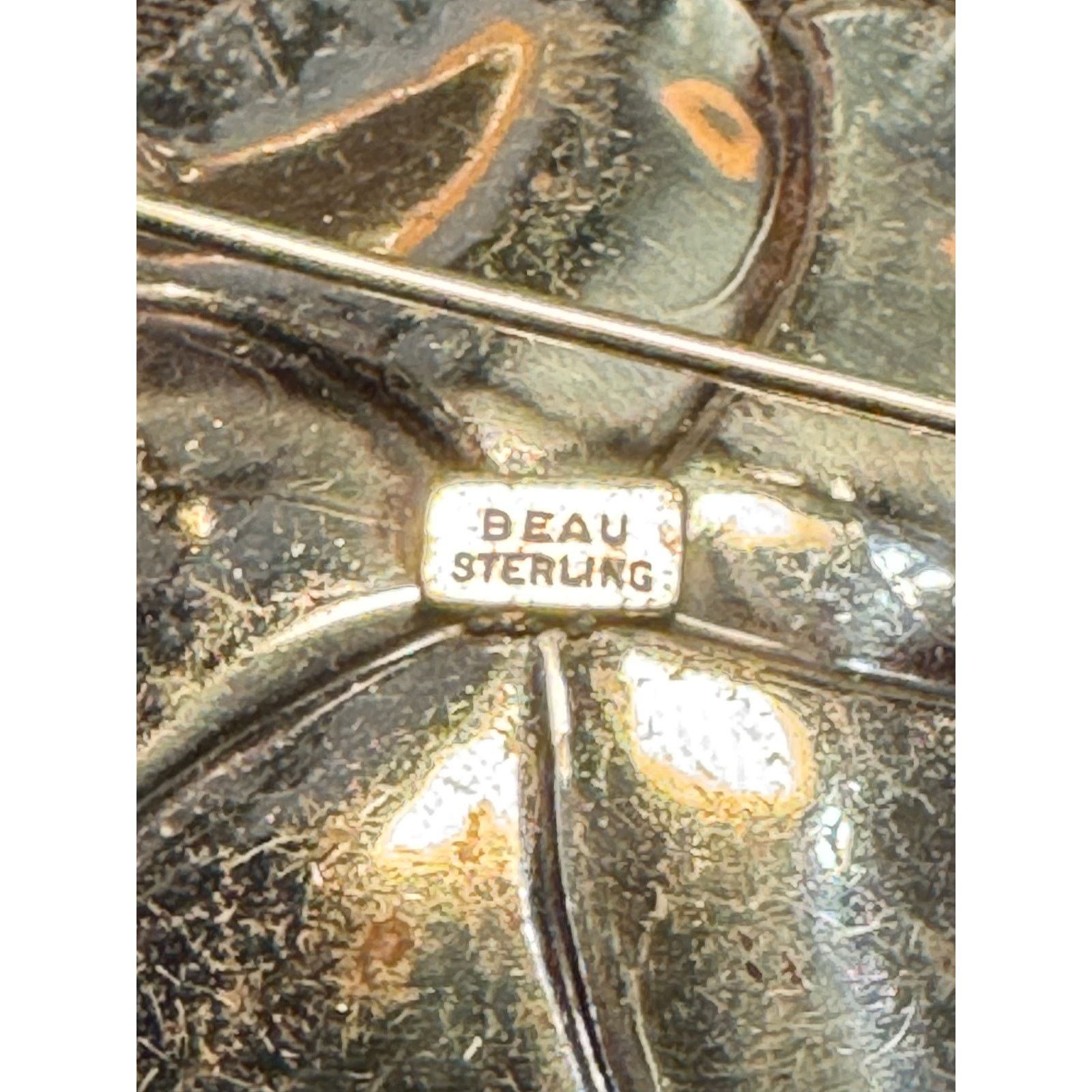 Other Beau Sterling Large Flower Brooch Size ONE SIZE - 5 Thumbnail