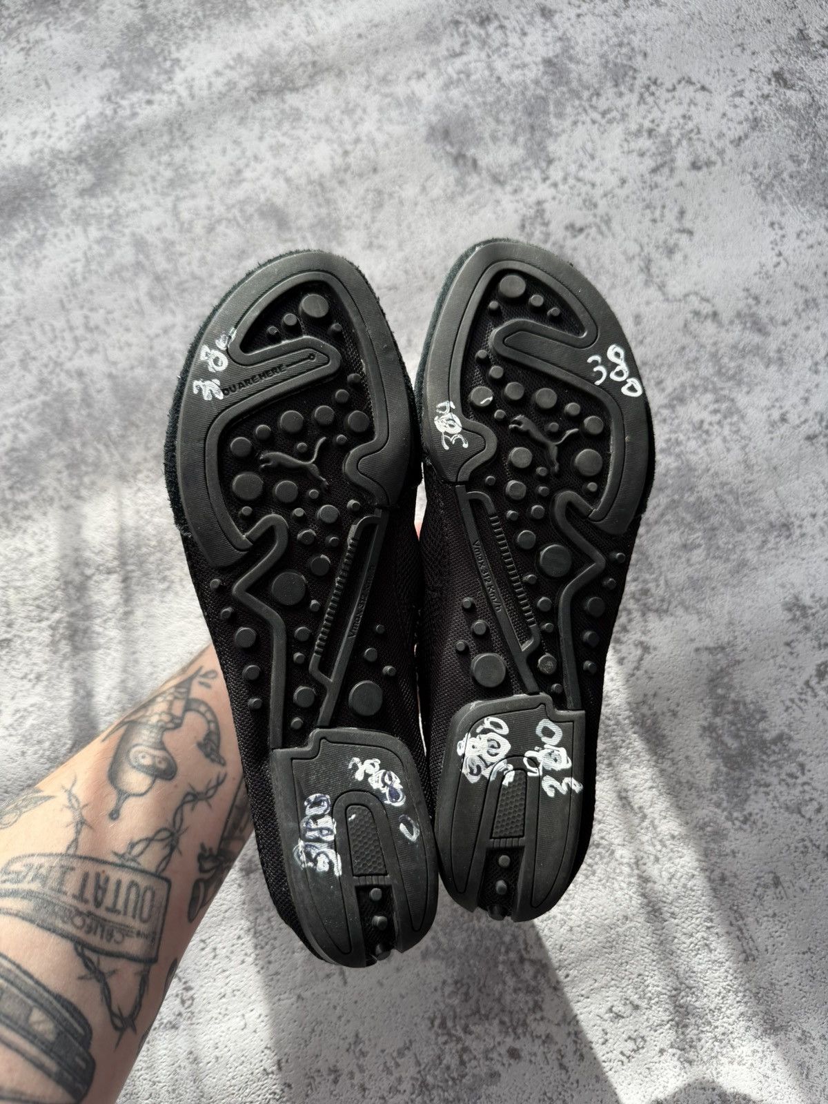 Puma 2000s Puma Flat Ballet Suede Y2K Black Shoes Size in Fact 38 Size US 7.5 / IT 37.5 - 4 Thumbnail