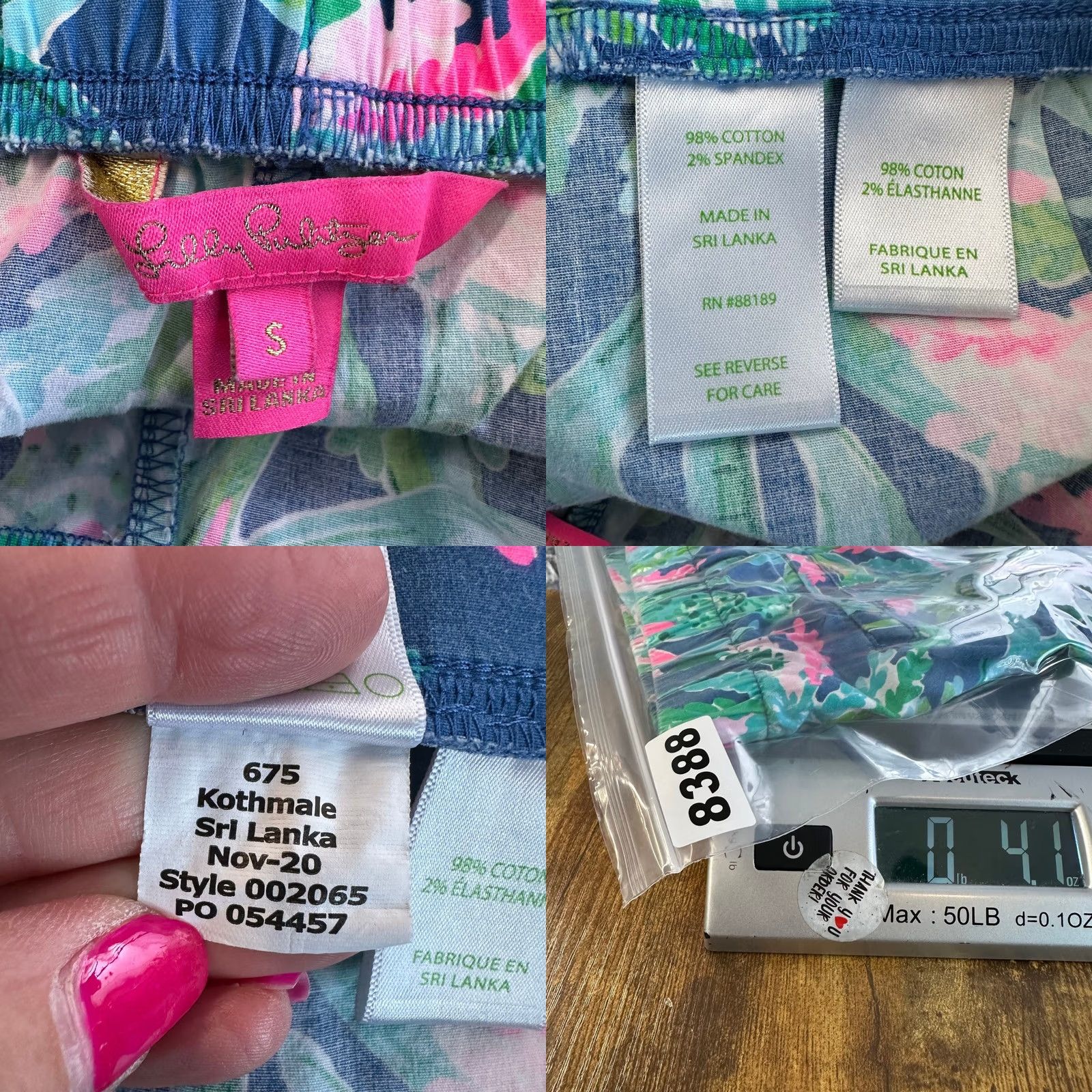 Lilly Pulitzer Lilly Pulitzer Callahan Shorts Womens S Multicolor Floral Tropical Beach 90s? Size 29" - 8 Thumbnail