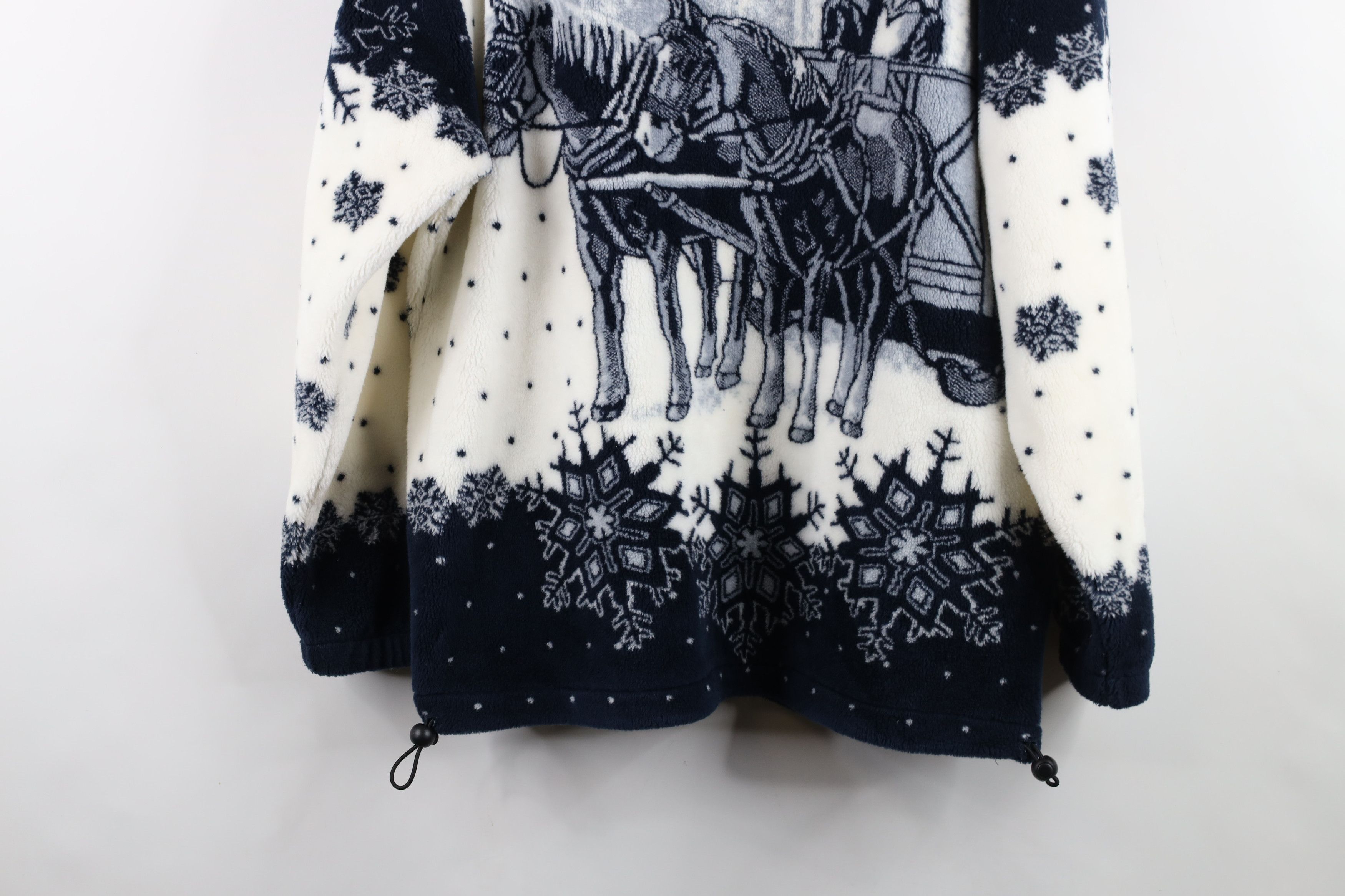 Vintage Vintage 90s Art Unlimited Horse All Over Print Fleece Jacket Size XL / US 12-14 / IT 48-50 - 14 Thumbnail