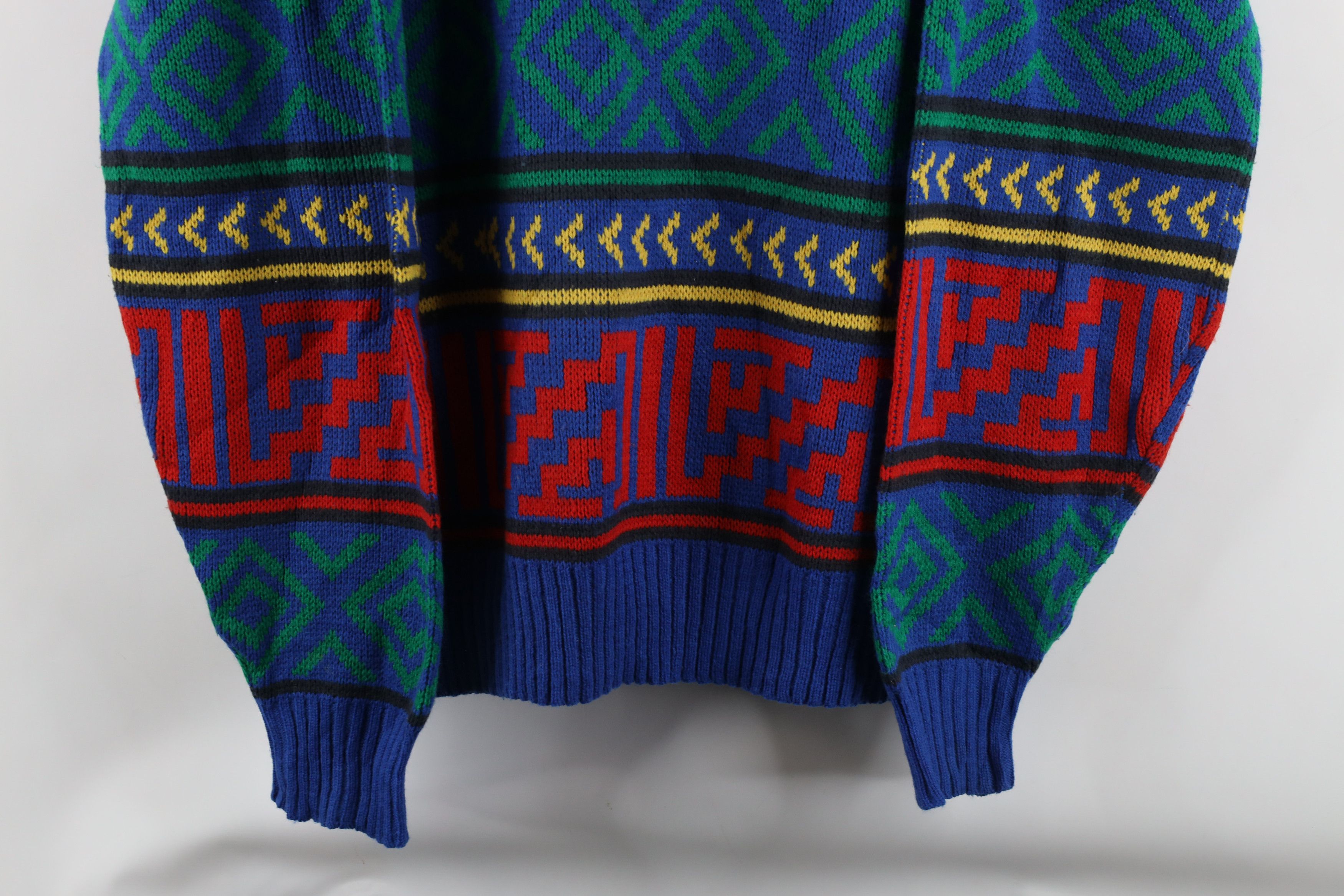 Vintage Vintage 90s Streetwear Southwestern Knit Crewneck Sweater Size US XL / EU 56 / 4 - 3 Thumbnail