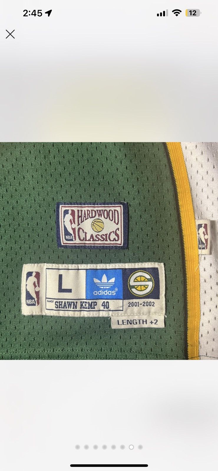 NBA SHAWN KEMP Seattle SUPERSONICS Sonics 2001-02 HWC Throwback Size US L / EU 52-54 / 3 - 3 Thumbnail