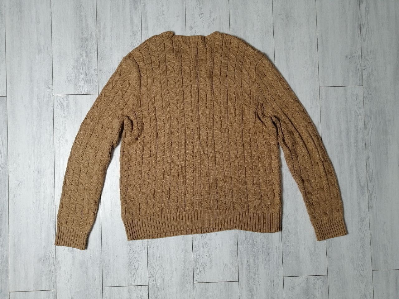 Polo Ralph Lauren × Vintage Polo Ralph Lauren Mens Kable Knit Cotton Sweater Size US L / EU 52-54 / 3 - 4 Thumbnail