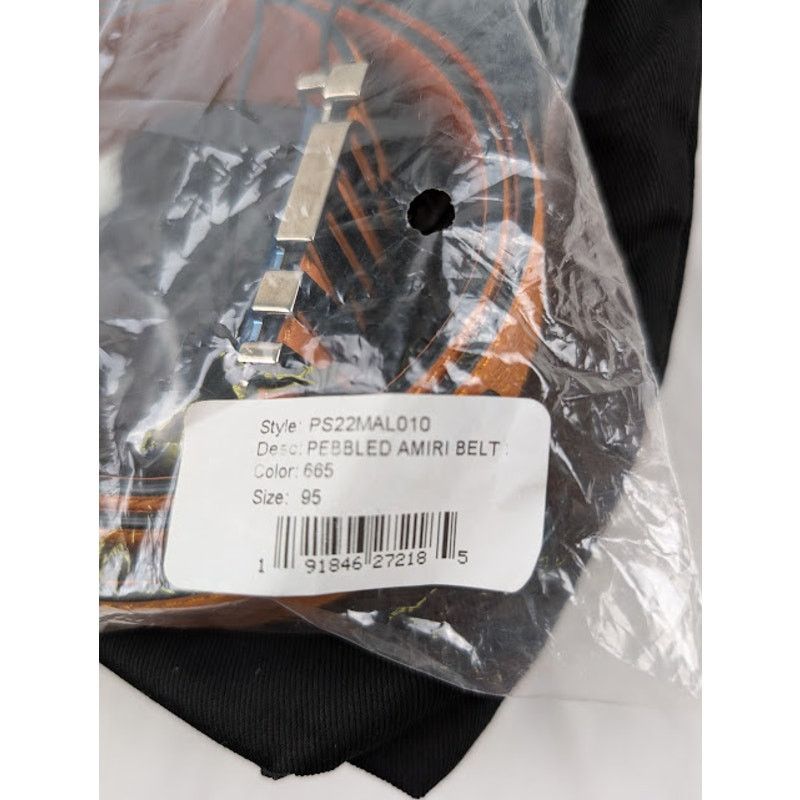 Amiri o1rshd1 Q:2 / Size: 95 / Pebbled Amiri Belt in Orange Size 38 - 11 Thumbnail