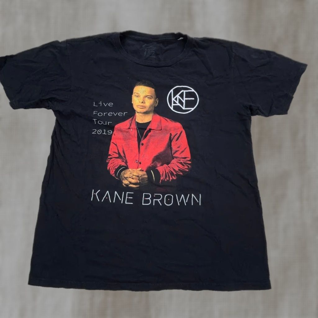 Vintage Kane Brown Band T-Shirt Men Large Black Concert Tour 2-Sided Cotton Jersey Size US L / EU 52-54 / 3 - 1 Thumbnail