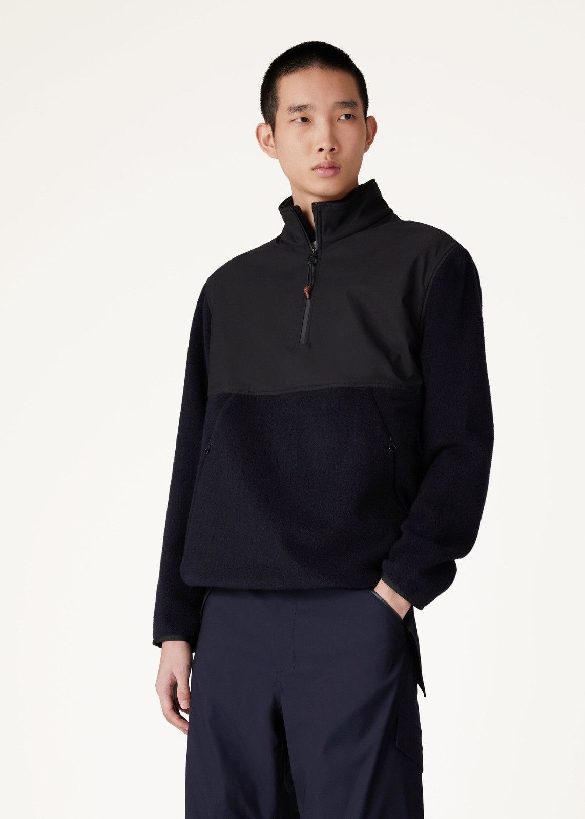 Loro Piana o1srvl11e1224 Mezzocollo Sweater in Navy Blue & Black Size US M / EU 48-50 / 2 - 4 Thumbnail
