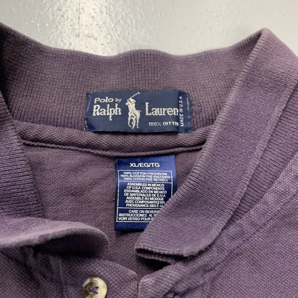 Polo Ralph Lauren Vintage Polo Ralph Lauren Purple Polo Shirt XL Size US XL / EU 56 / 4 - 3 Thumbnail