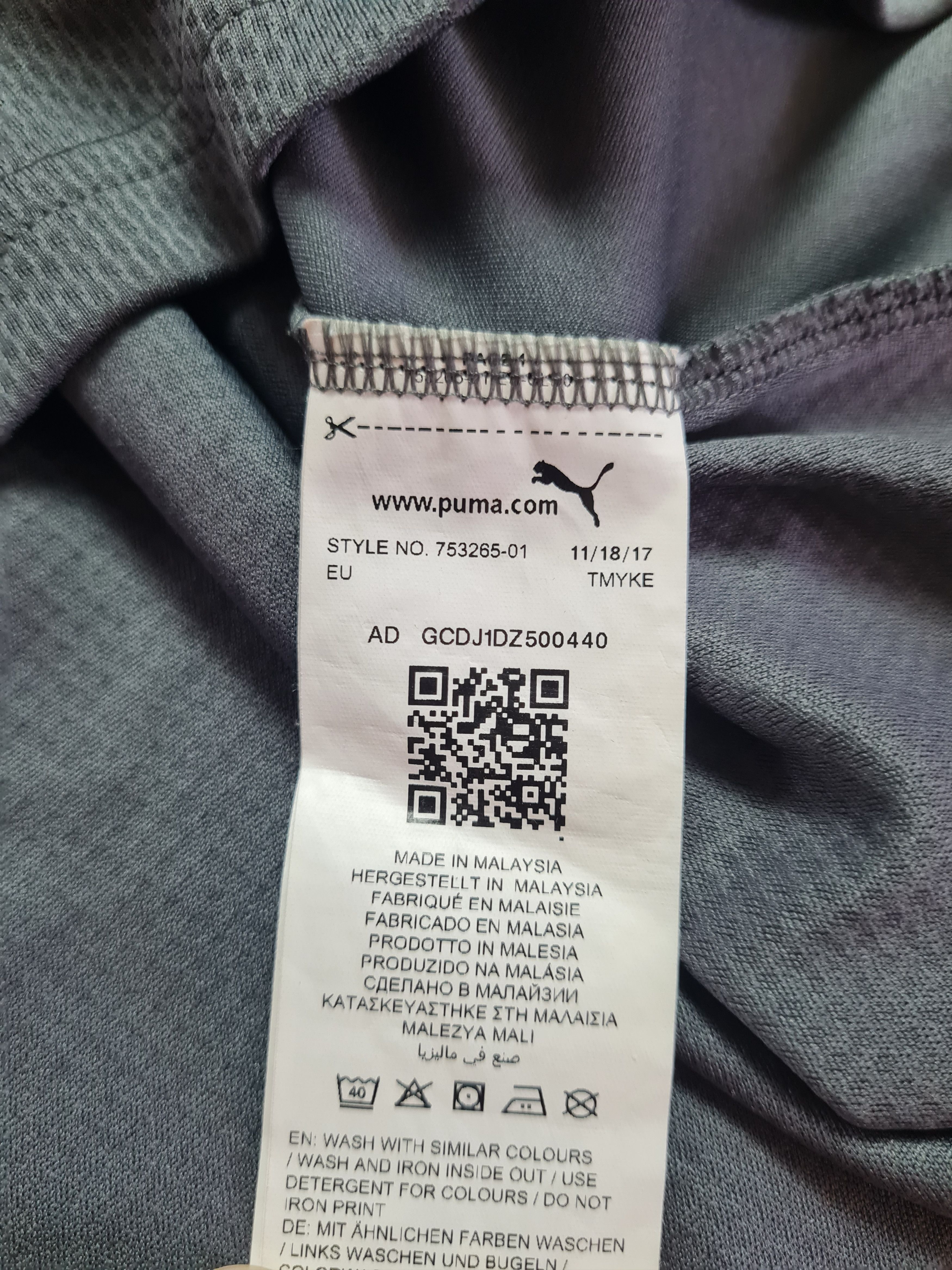 Puma Puma Arsenal Grey Training Football Training Jersey Soccer Size US M / EU 48-50 / 2 - 14 Thumbnail