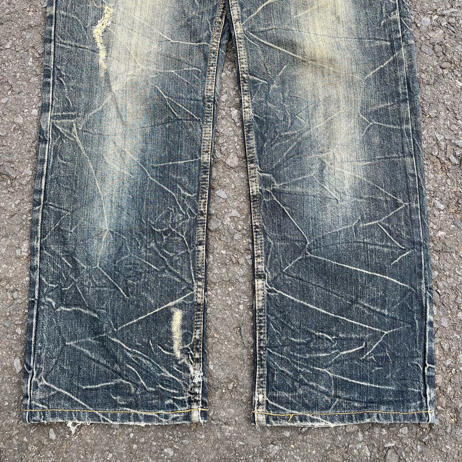 20471120 Nylaus Distressed Double Waist Denim Size US 32 / EU 48 - 4 Thumbnail