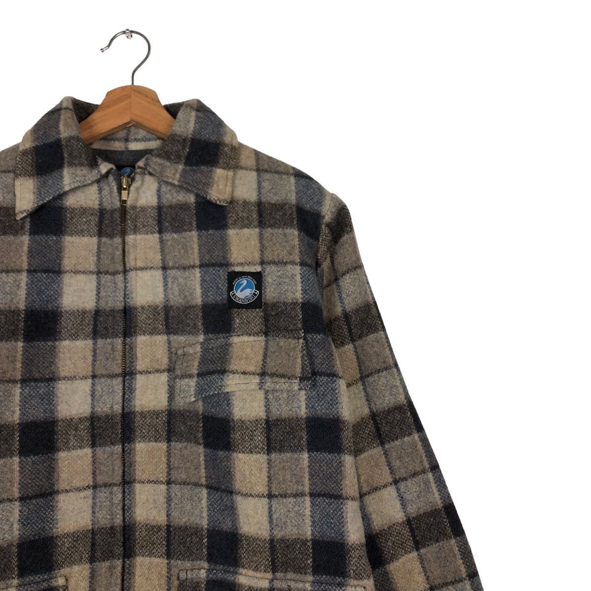 Japanese Brand 🔥Vintage 80s Chore Wool Jacket Swanndr1 Made in New Zealand Size US M / EU 48-50 / 2 - 6 Thumbnail