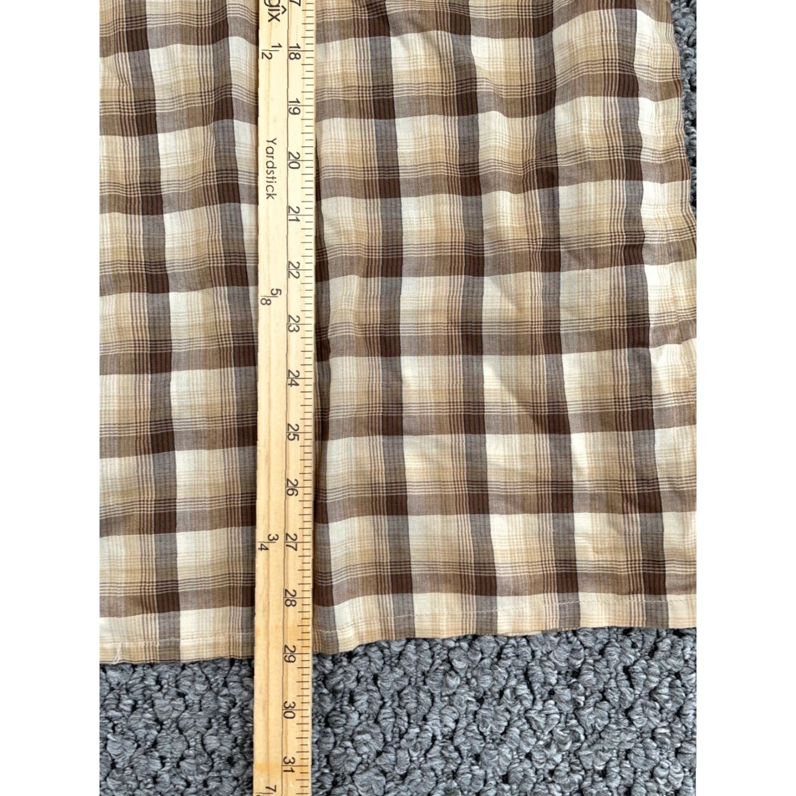 JCPenney VTG 80s Shadow Plaid Shirt Adult Large Beige Brown Lightweight Cotton JCPenney Size US L / EU 52-54 / 3 - 7 Thumbnail