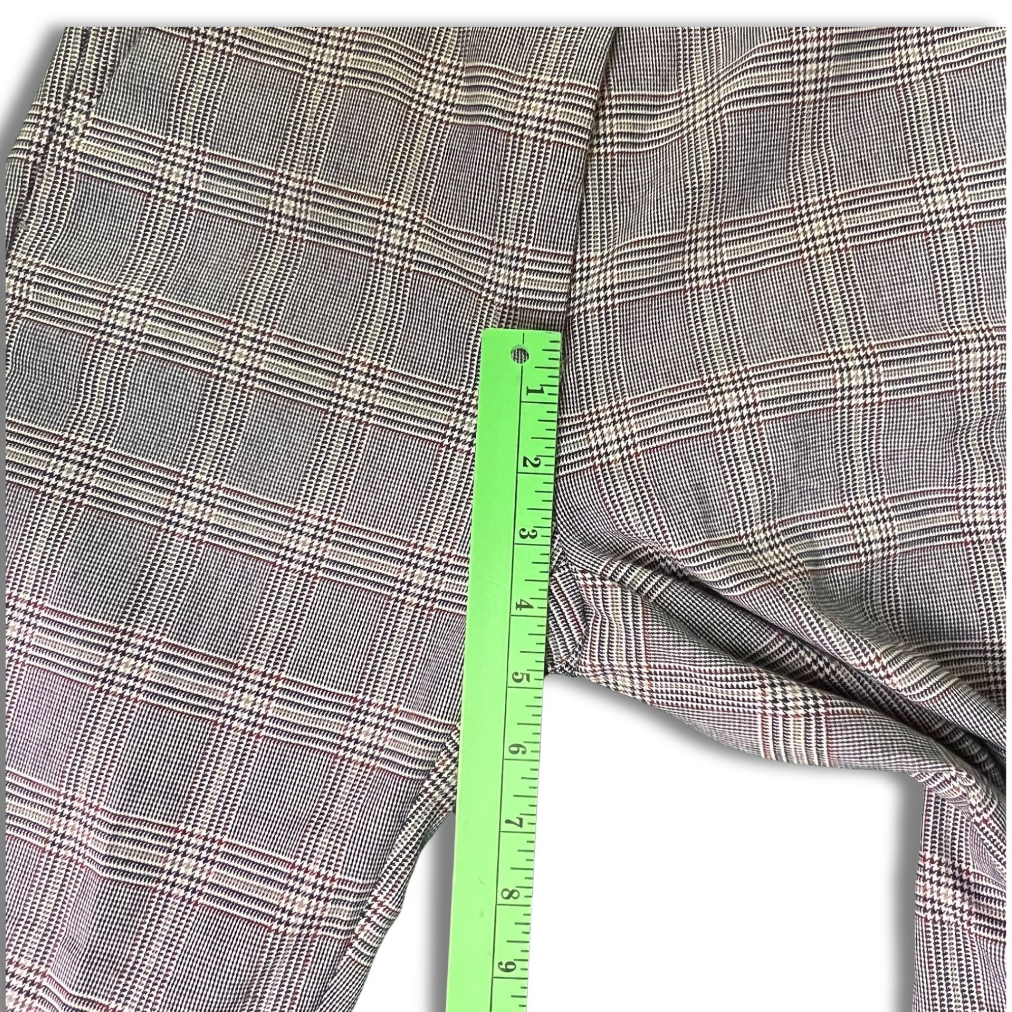 Other Mens Gray Plaid Dress Pants With Slim Fit Design For Formal Size US 30 / EU 46 - 8 Thumbnail