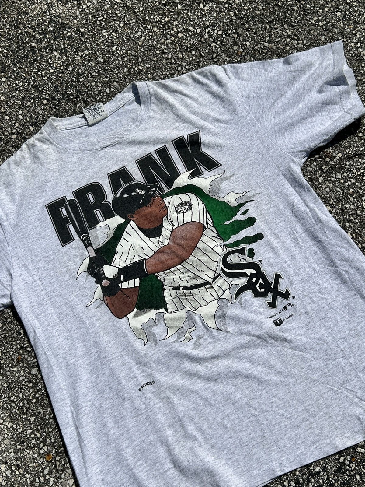 Nutmeg White Sox Frank Thomas T-shirt size-XL