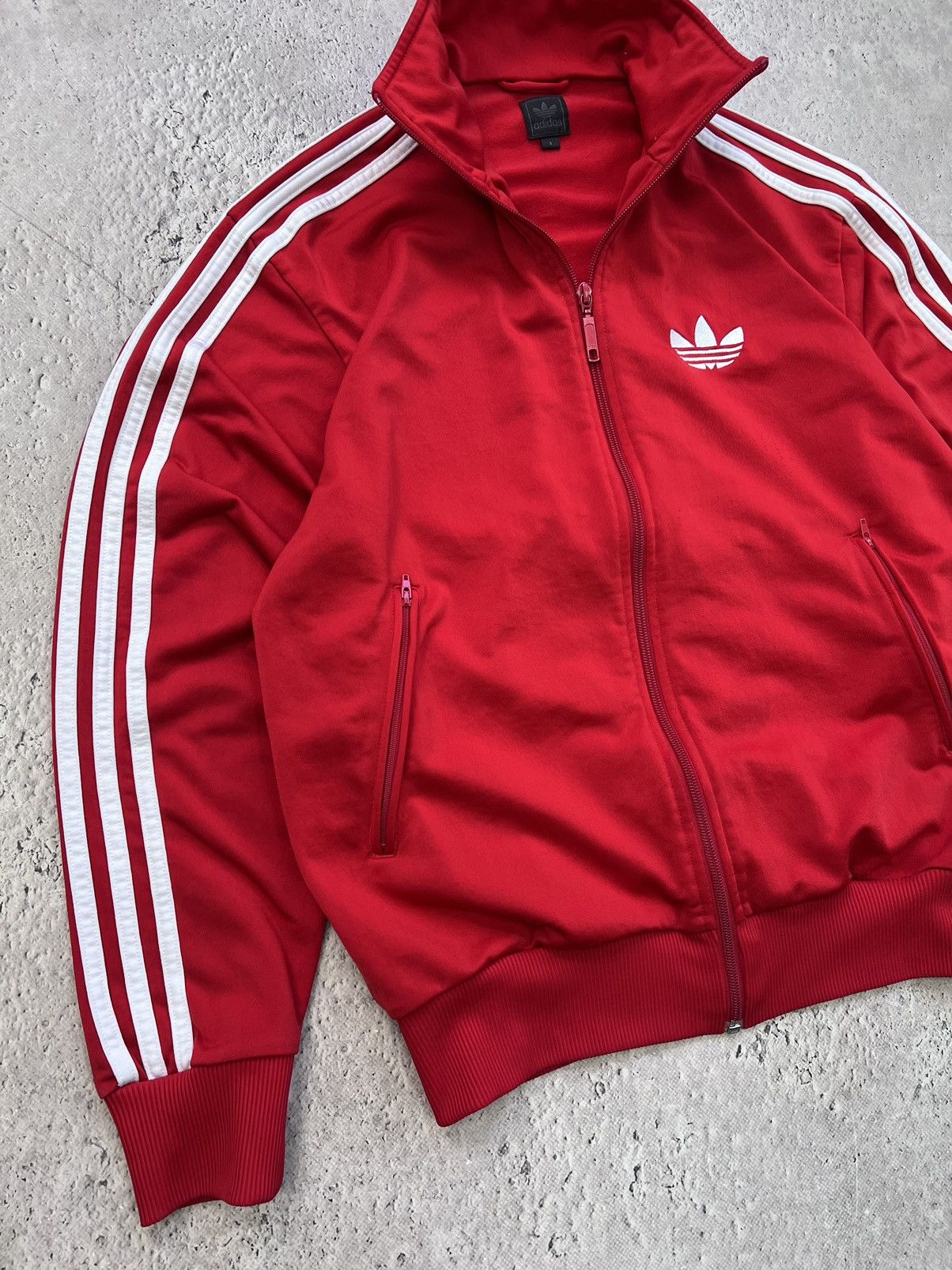 Adidas × Vintage Vintage Adidas Track Y2K Jacket Striped Red White Size US S / EU 44-46 / 1 - 2 Thumbnail
