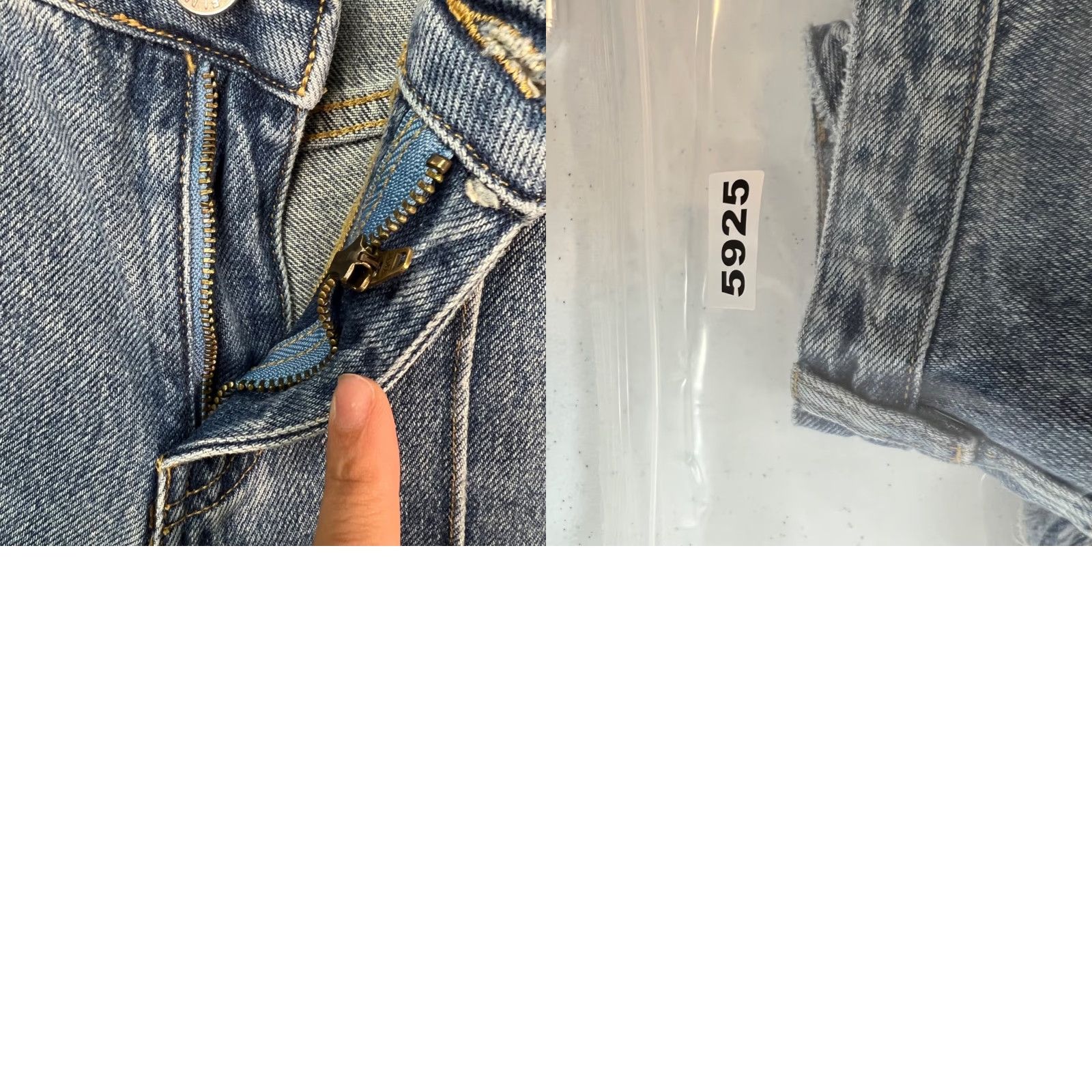Denime Ann Andelman Womens Flared Denim Jeans 100% Cotton Blue Distressed Size 24 Vintage? No Size 42" / US 20 - 9 Thumbnail