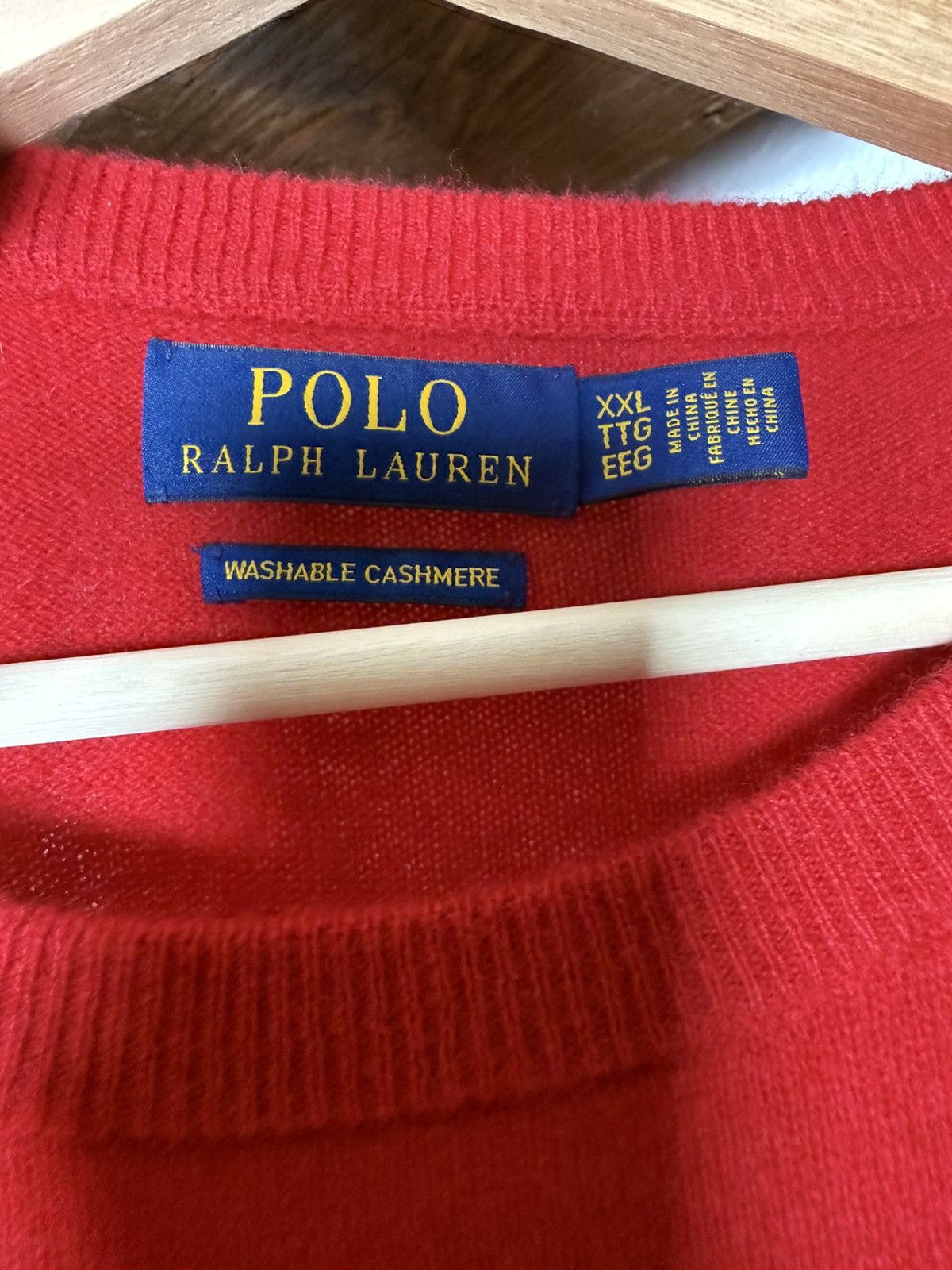 Polo Ralph Lauren Polo Ralph Lauren 100% Cashmere Red Sweater XXL Size US XXL / EU 58 / 5 - 3 Thumbnail