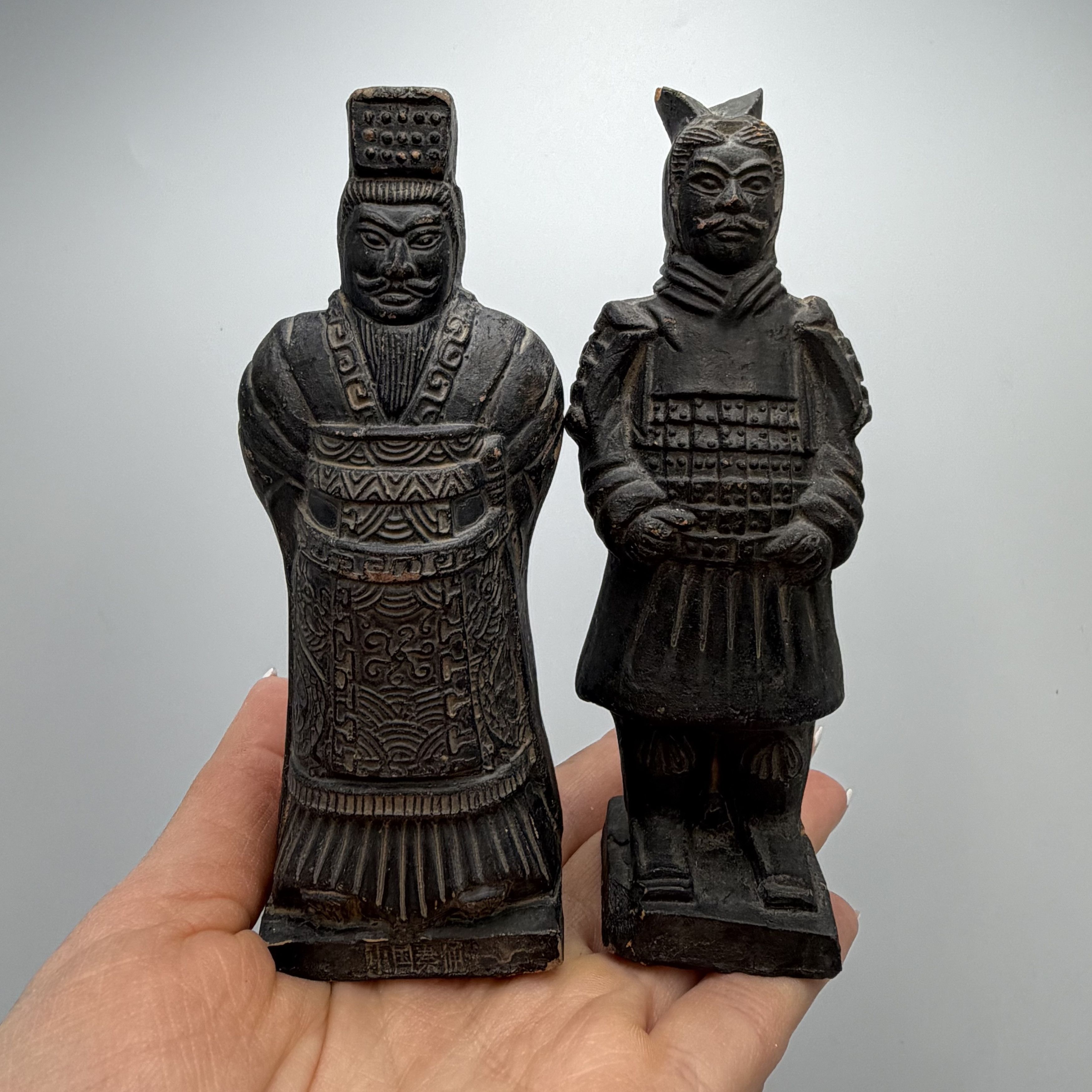 Vintage Vintage Pair Chinese Terracotta Army Warrior Figurines Size ONE SIZE - 1 Thumbnail