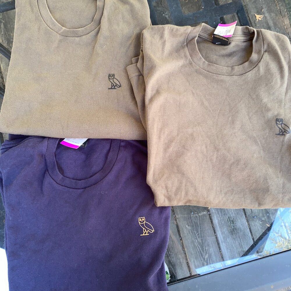October's Very Own OVO Essentials Crewneck T Shirt Olive Green Size US L / EU 52-54 / 3 - 3 Thumbnail
