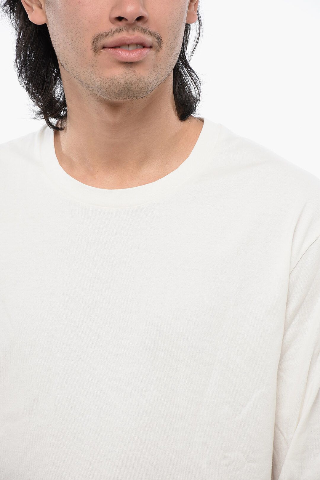 Jil Sander og1mm0625 Long Sleeved T-Shirt in White Size US XXL / EU 58 / 5 - 3 Thumbnail