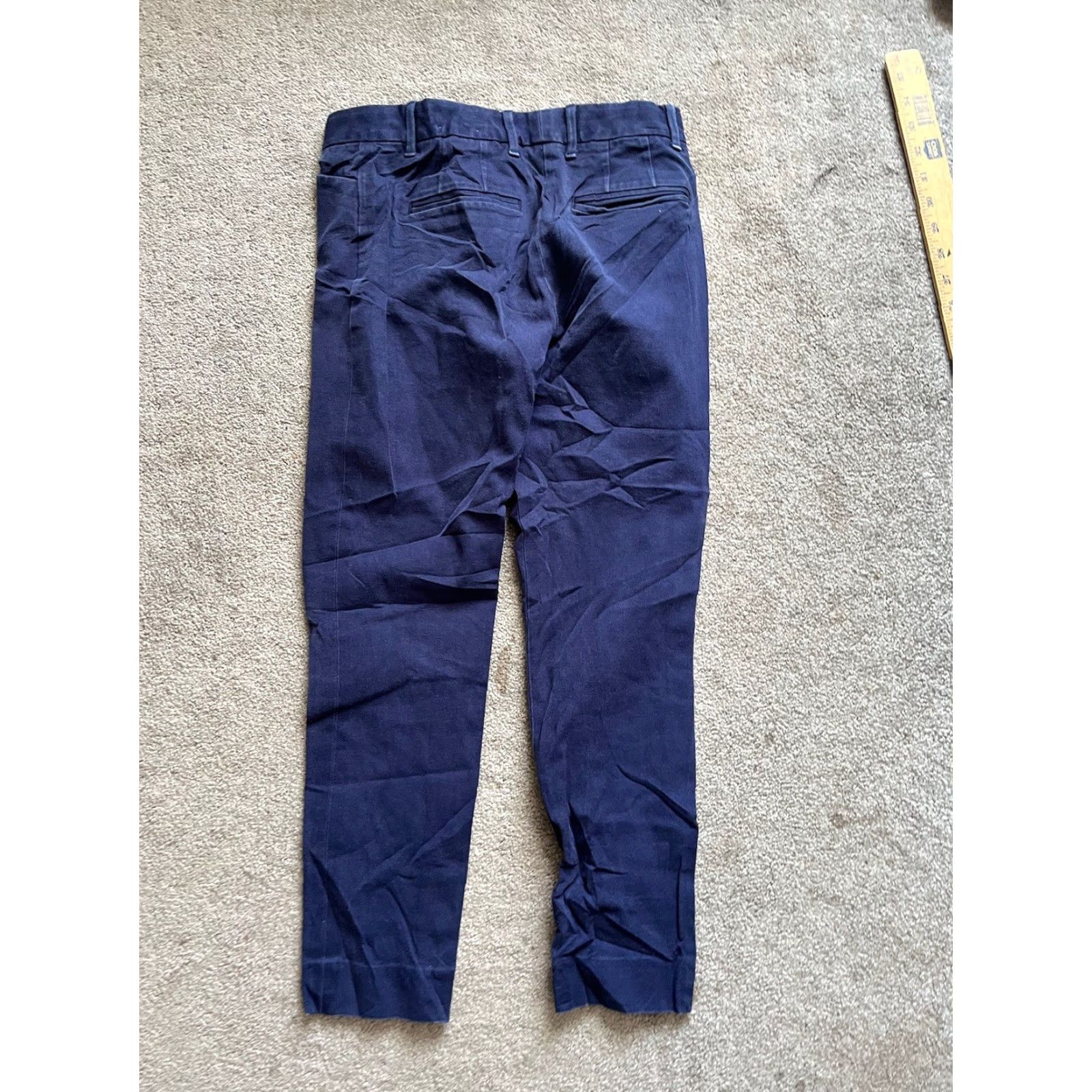 Gap Gap Slim Cropped Stretch Women 00R Pants Navy Pockets Blue Cotton Blend Slim Fit Regular Inseam 26 in Pants Size 24" / US 00 / IT 34 - 3 Thumbnail