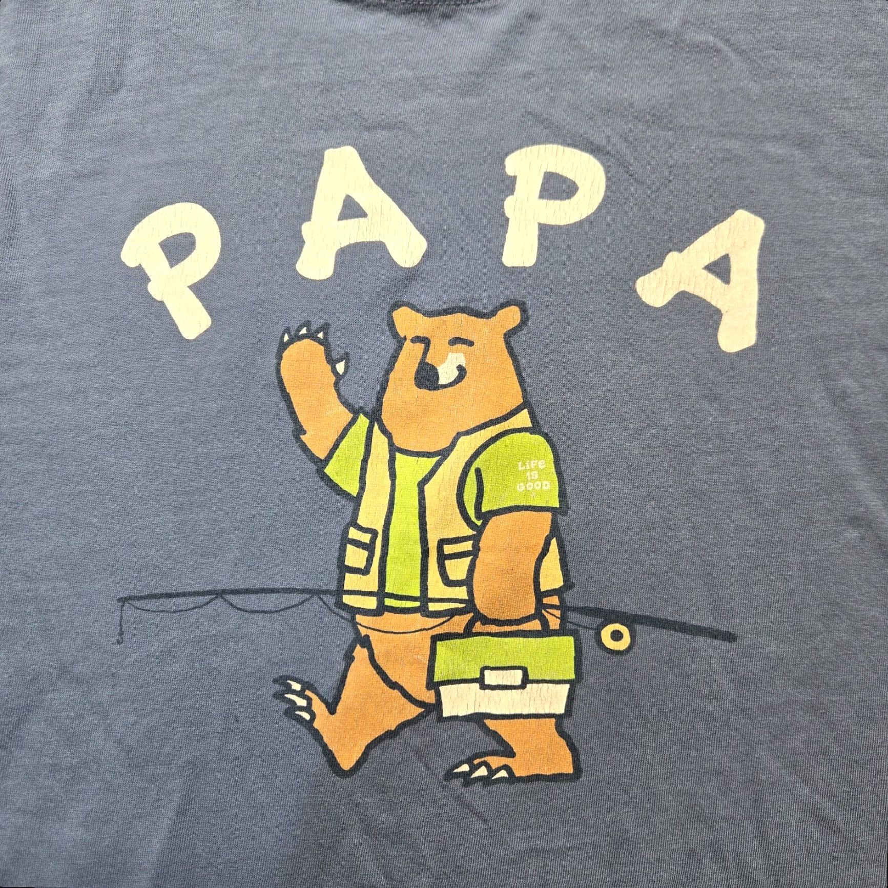 Life is Good LIFE IS GOOD T-Shirt Mens Shirt Adult XL Dad Fishing Bear Funny Logo Size US XL / EU 56 / 4 - 2 Thumbnail