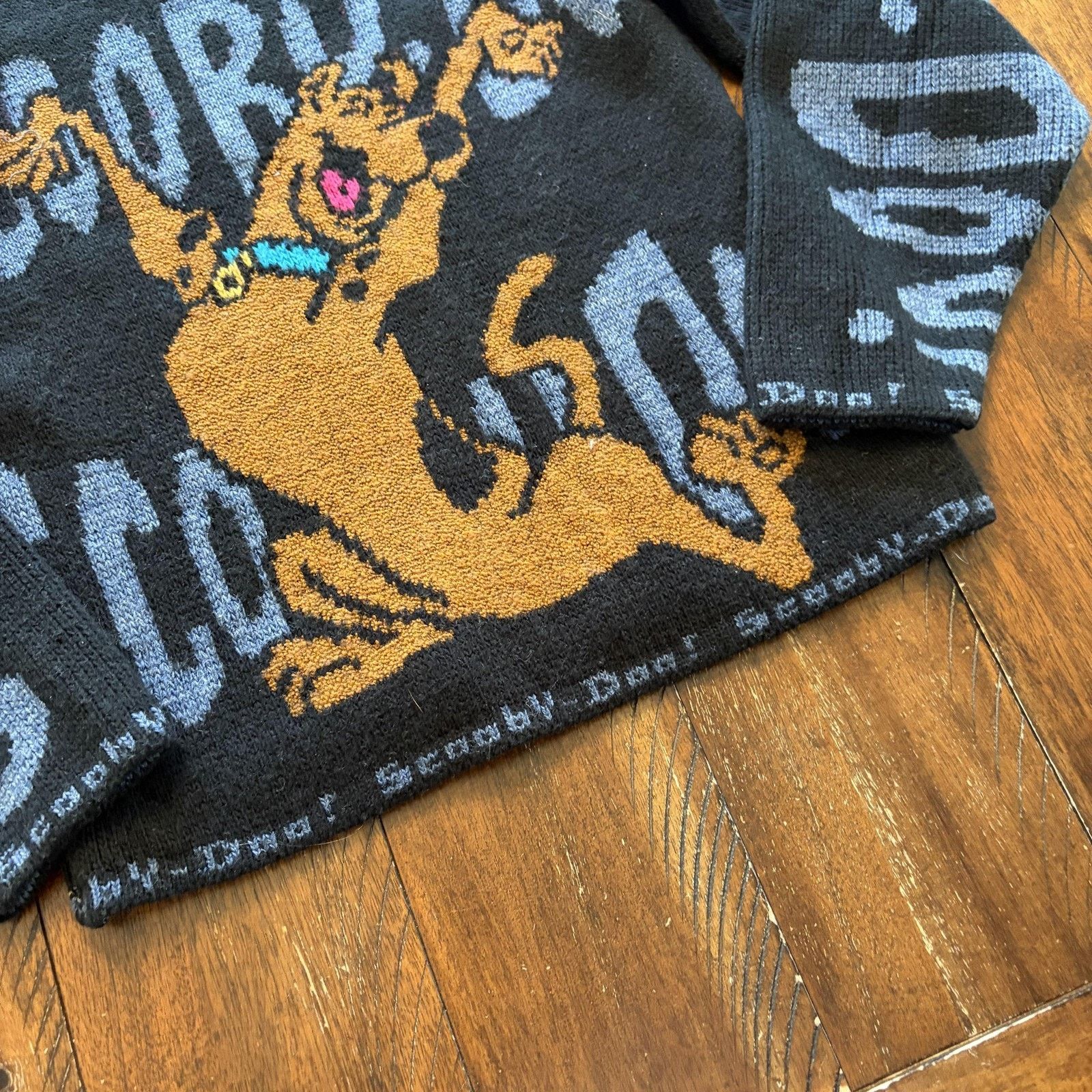 Vintage Vtg Scooby-Doo Wear Sweater Kids 10-12 Knit Cartoon 90s Size US XXS / EU 40 - 5 Thumbnail