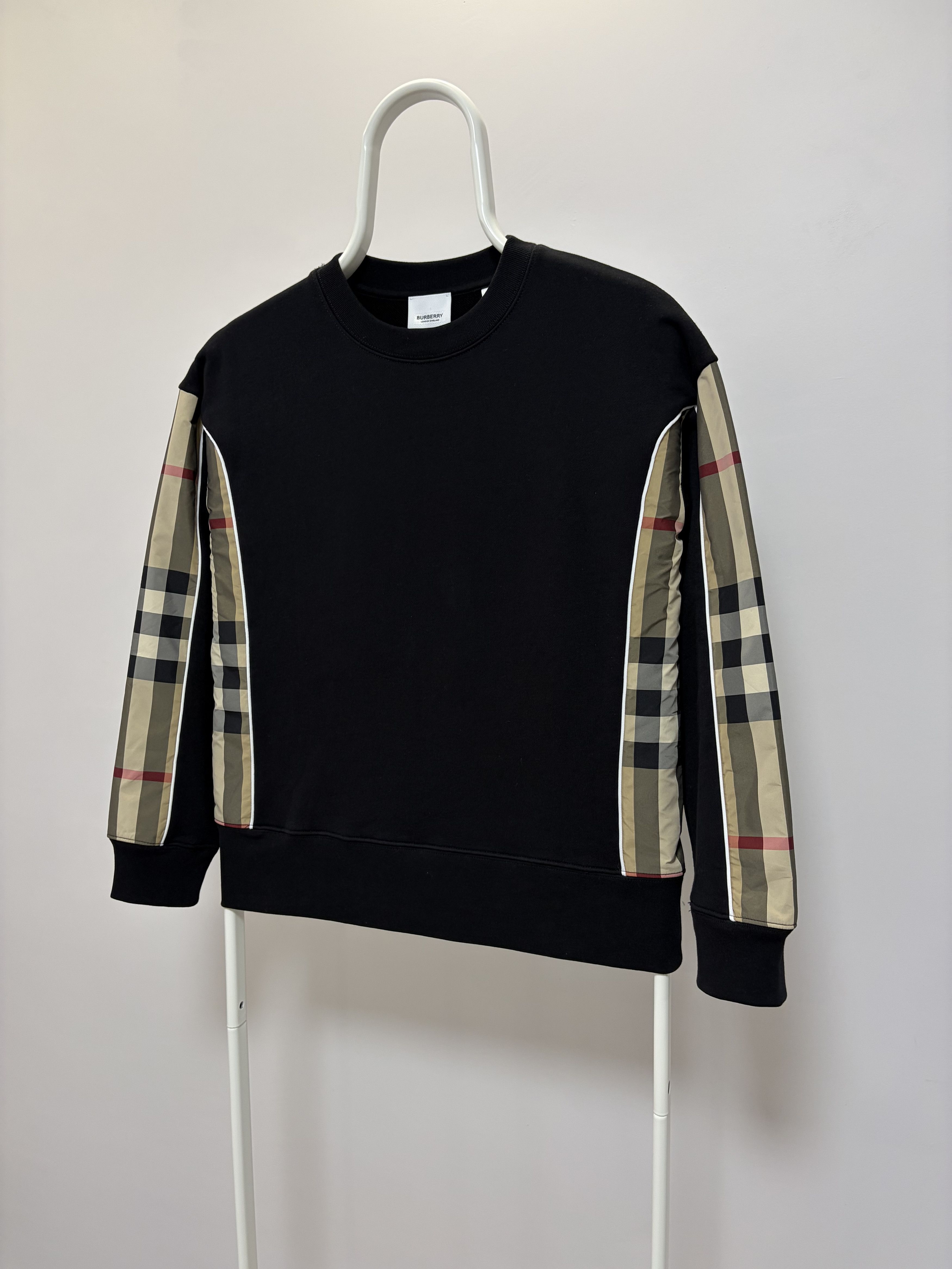 Burberry BURBERRY Sweatshirt Check Panel Nova Crewneck Kids 12Y 152cm Size US XS / EU 42 / 0 - 6 Thumbnail